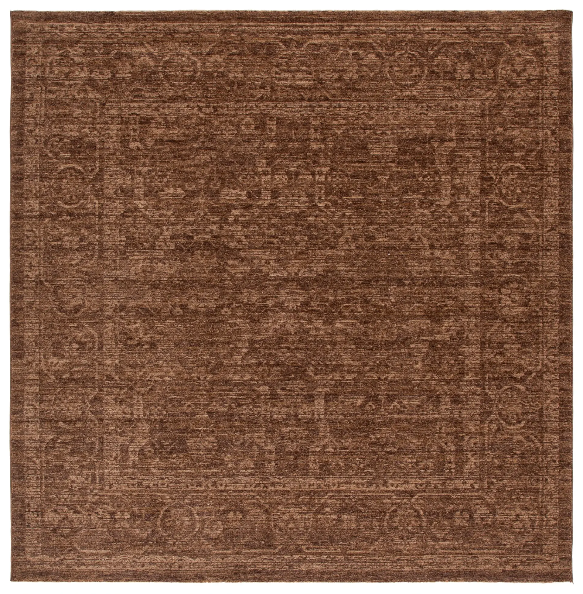 Vintage Overdye Floral Bordered Rug