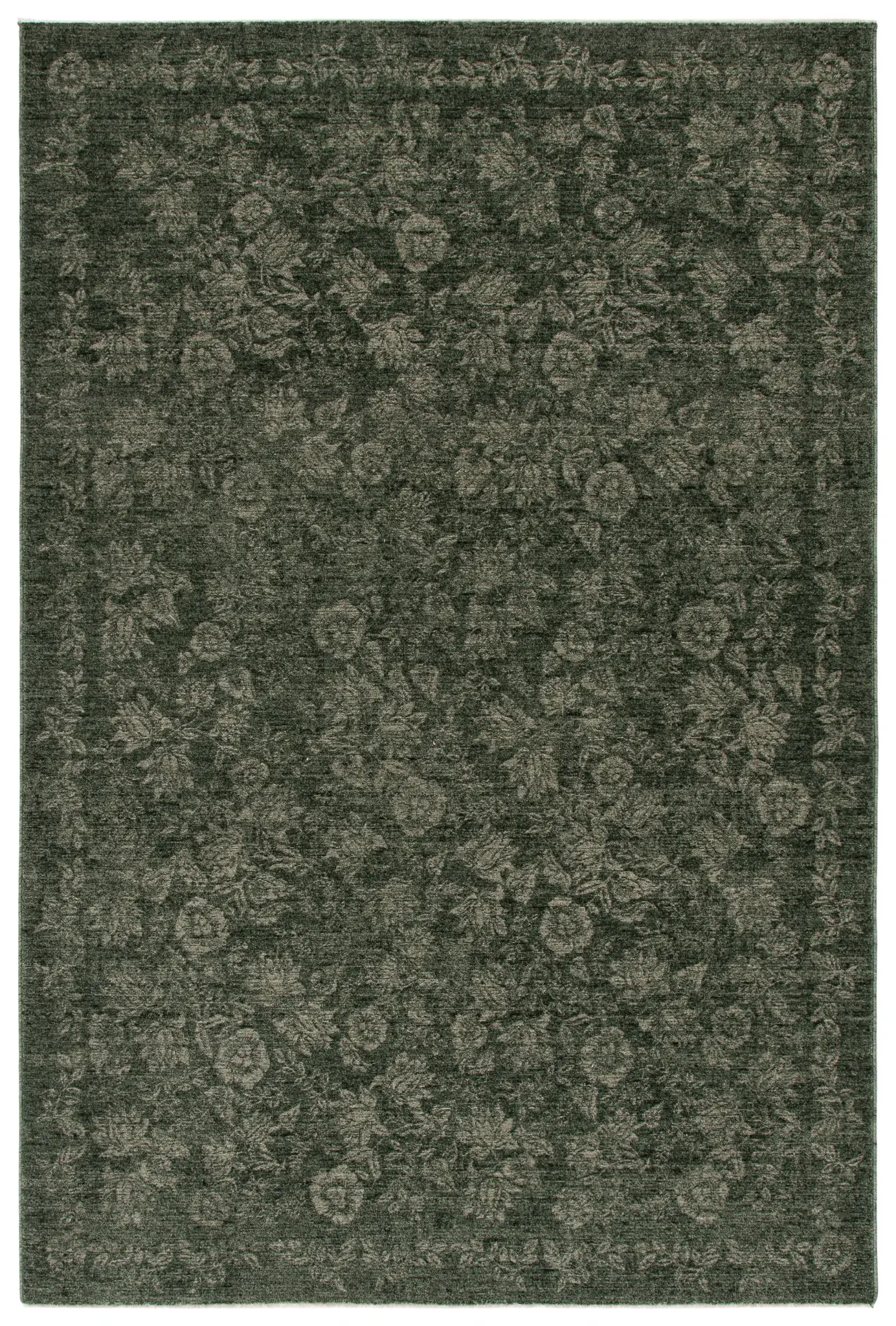 Vintage Overdye Traditional Floral Rug