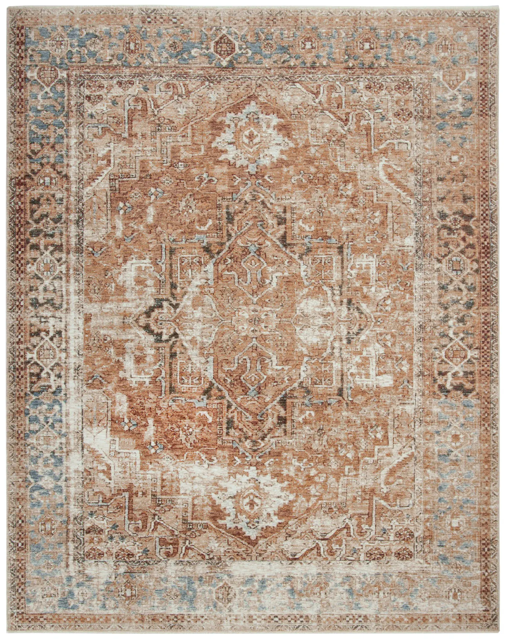 Vintage Oushak Traditional Medallion Rug