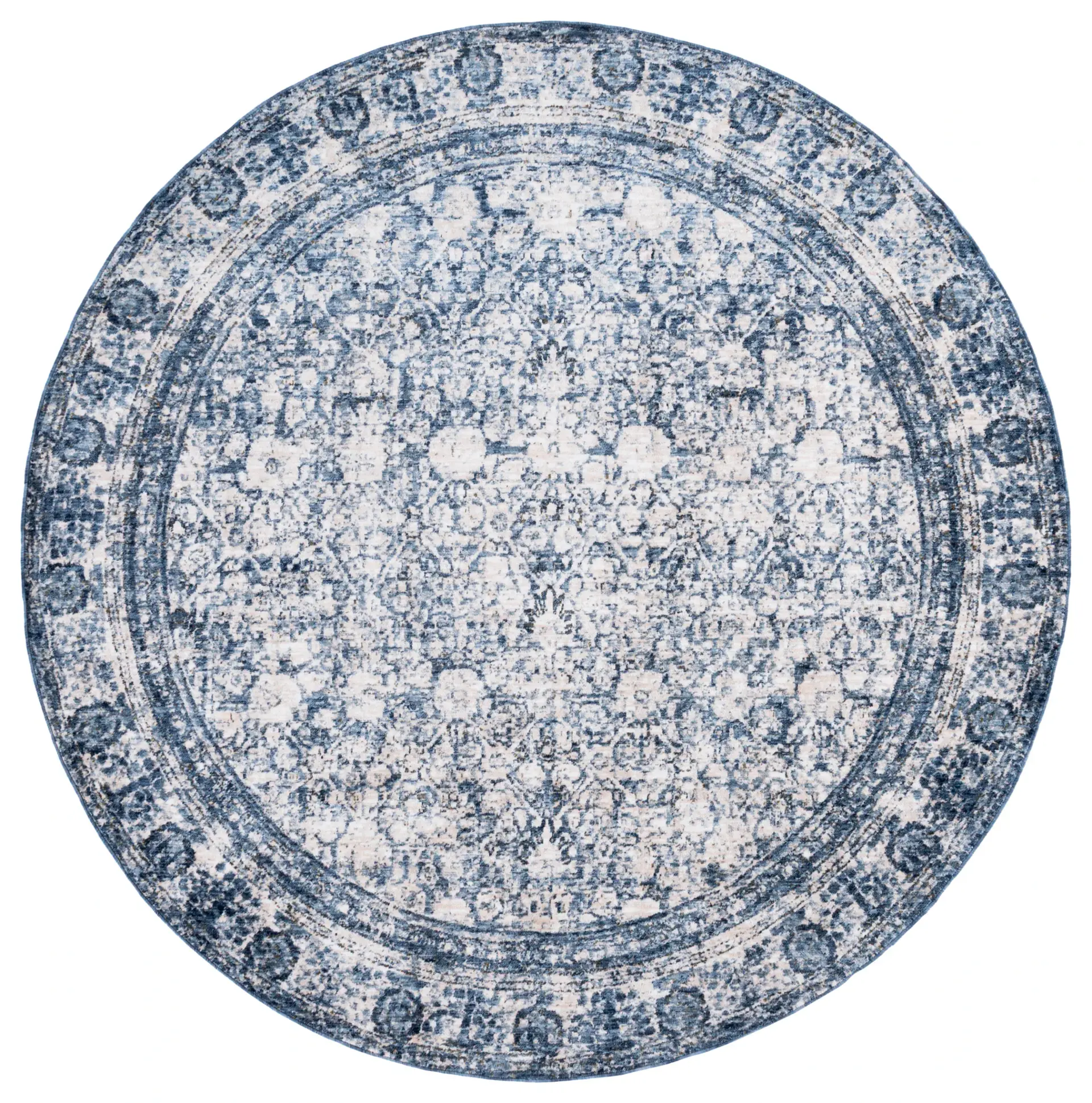 Vintage Oushak Traditional Bordered Rug