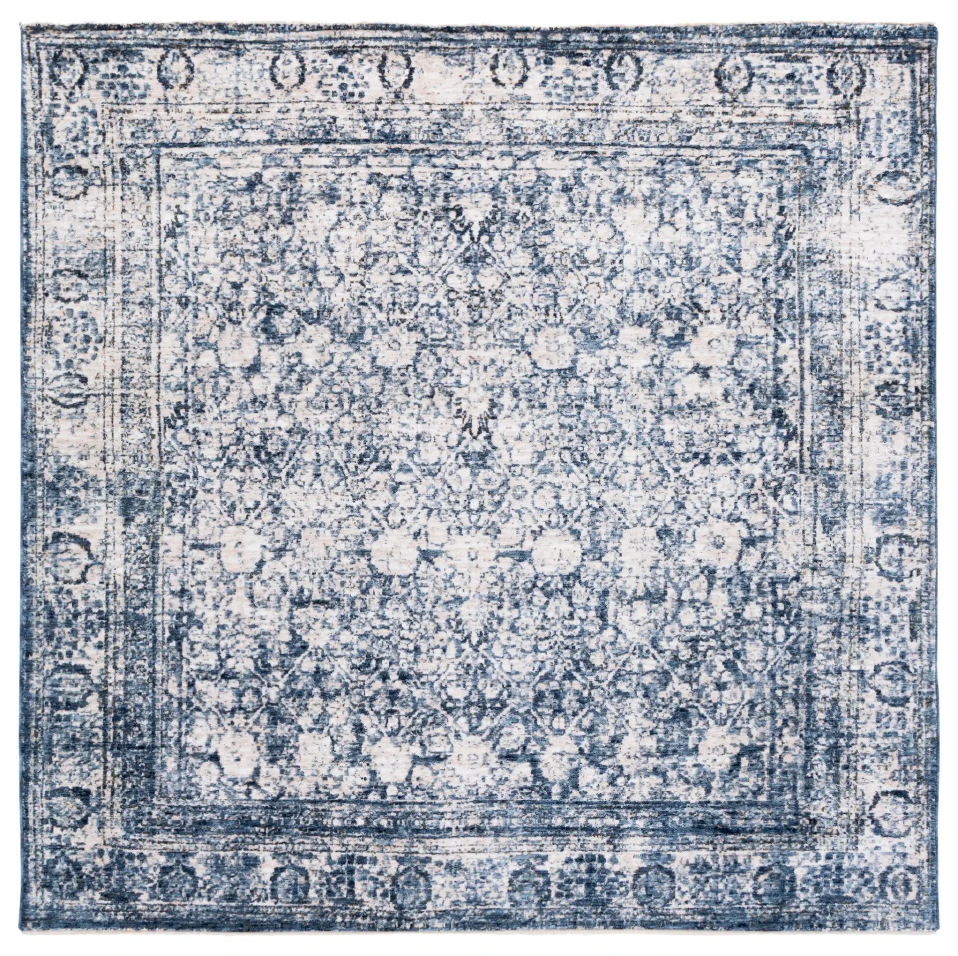 Vintage Oushak Traditional Bordered Rug
