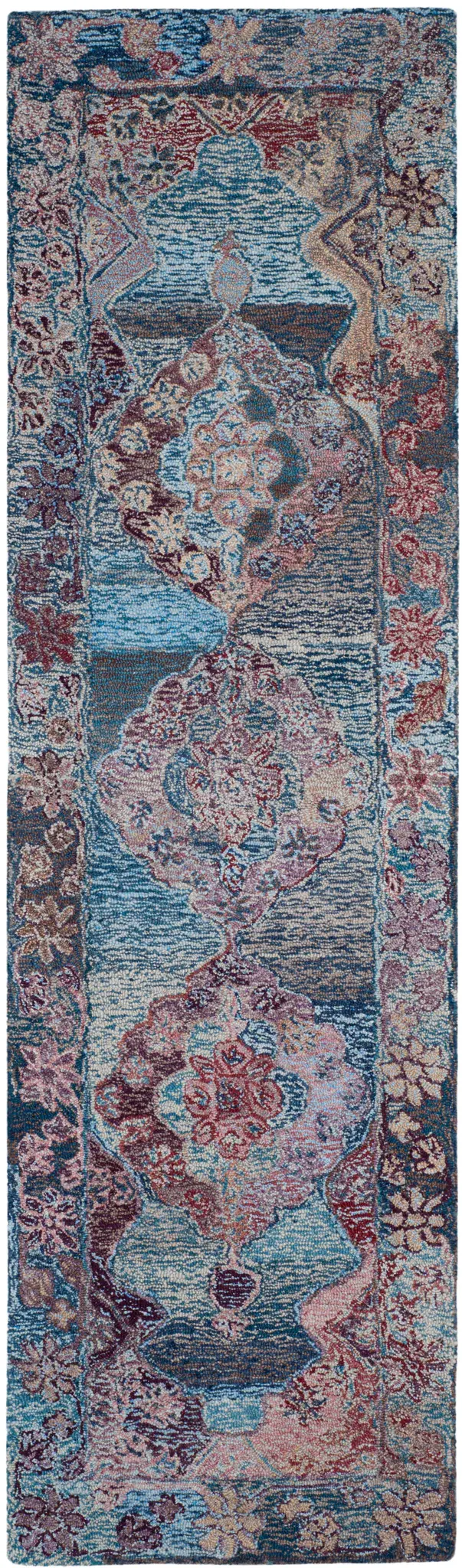 Vintage Oushak Floral Medallion Hand-Tufted Rug