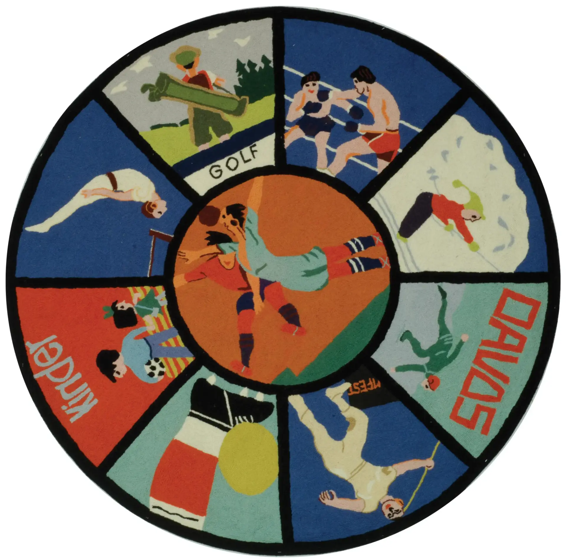 Vintage Posters Retro Sports Wool Rug