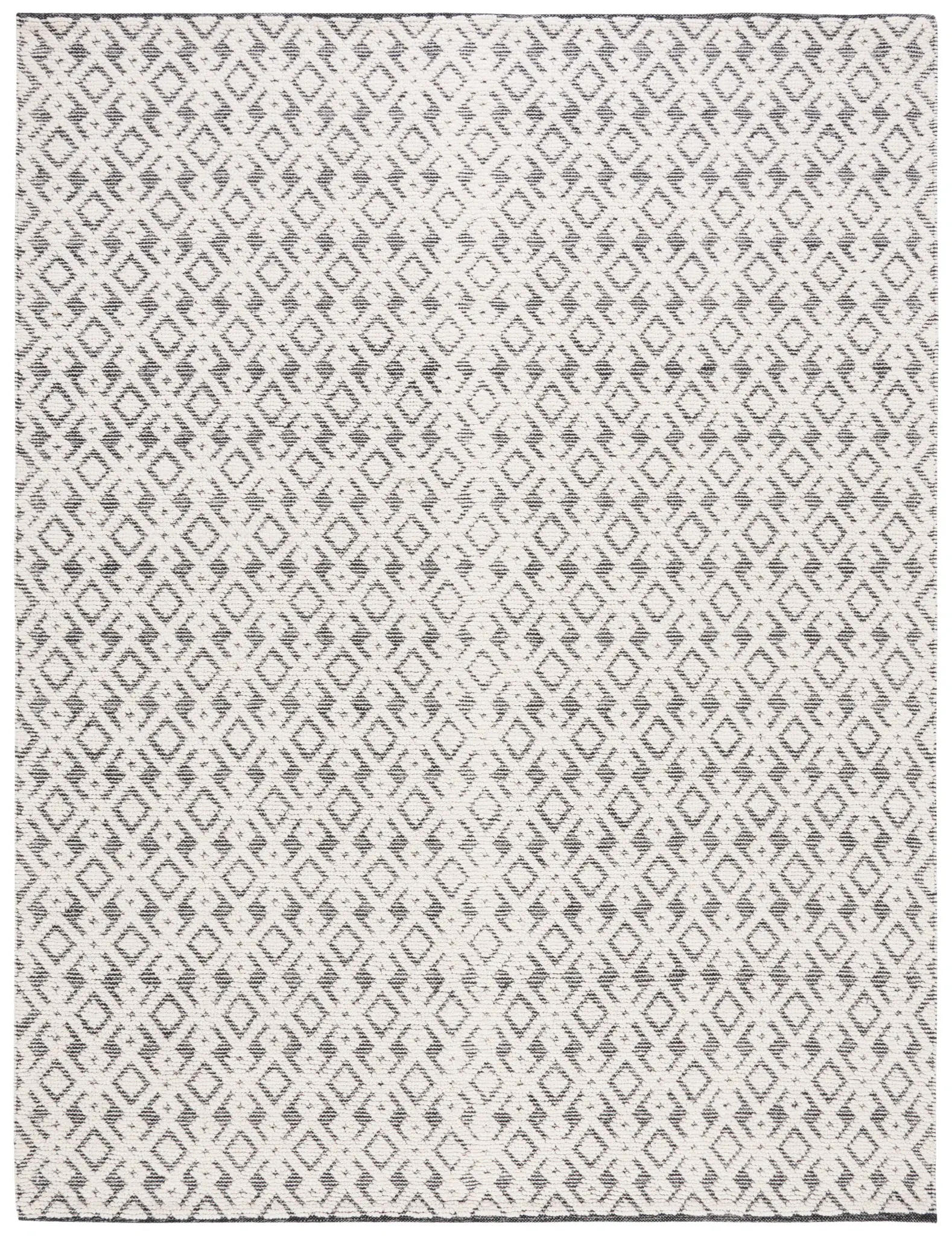Vermont Diamond Grid Hand-Woven Wool Rug