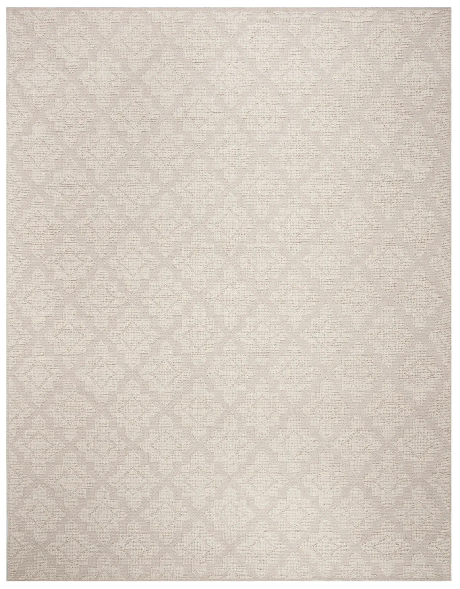 Vermont Quatrefoil Trellis Hand-Woven Wool Rug