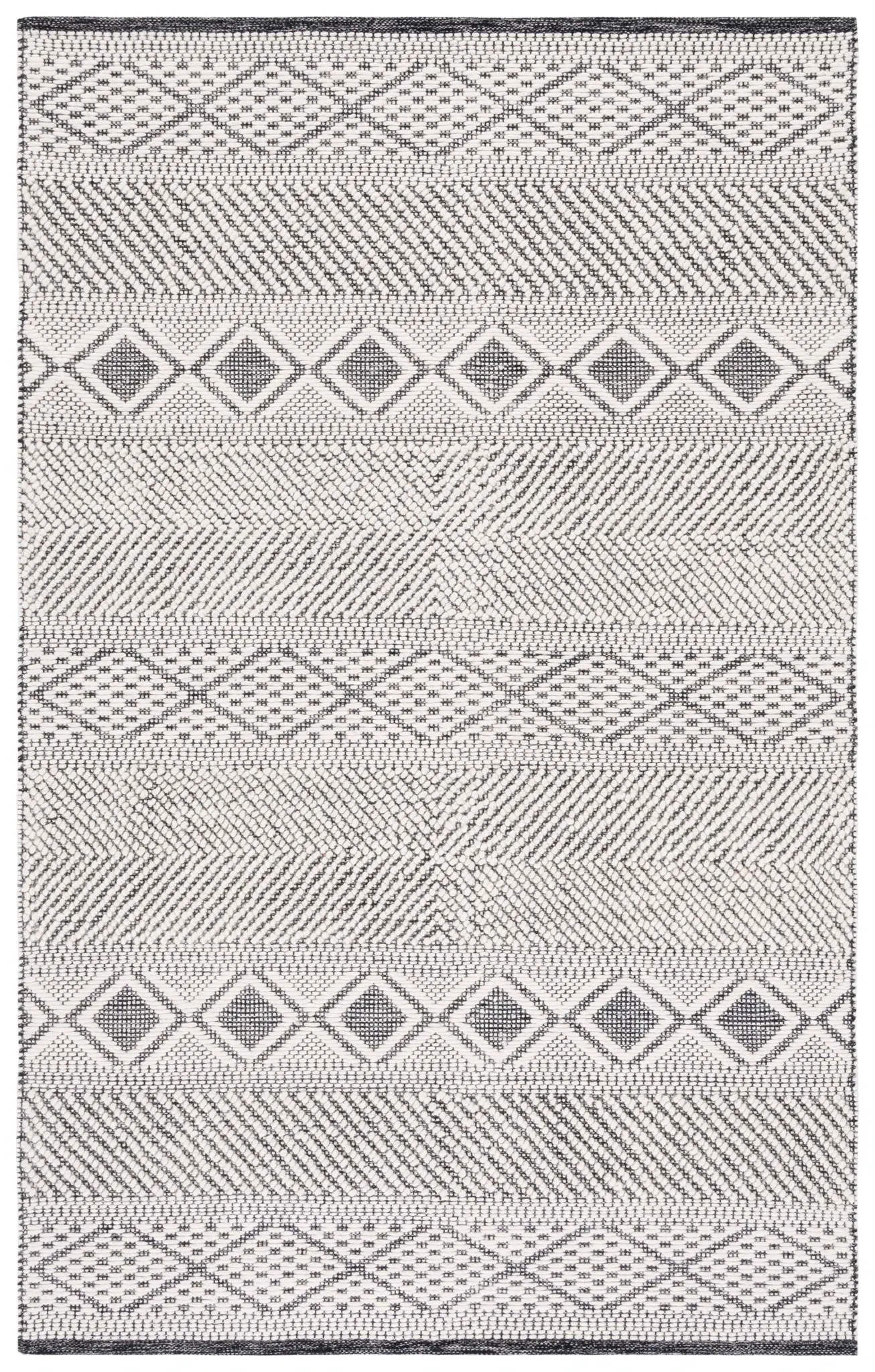 Vermont Banded Chevron Hand-Woven Wool Rug