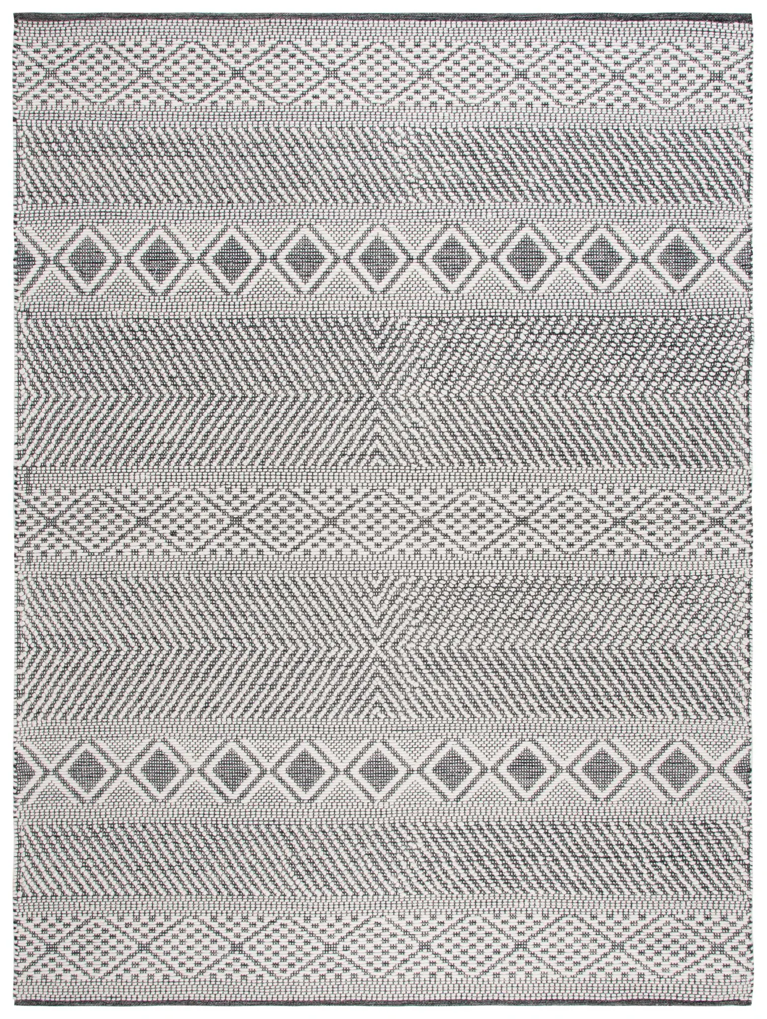Vermont Banded Chevron Hand-Woven Wool Rug