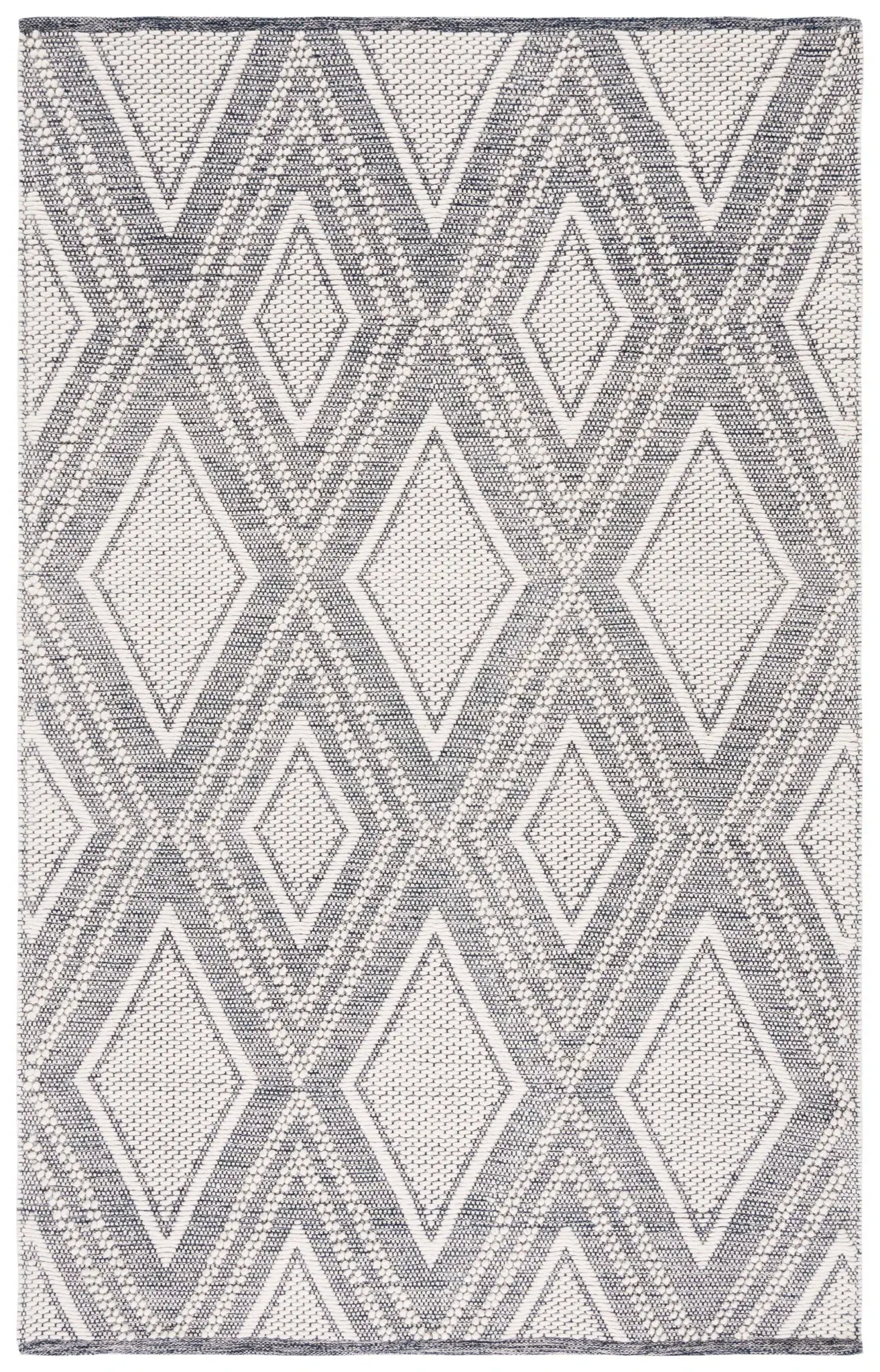Vermont Nested Diamond Hand-Woven Wool Rug