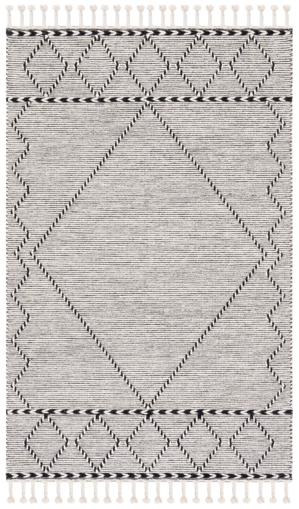 Vermont Large Diamond Hand-Woven Wool Rug
