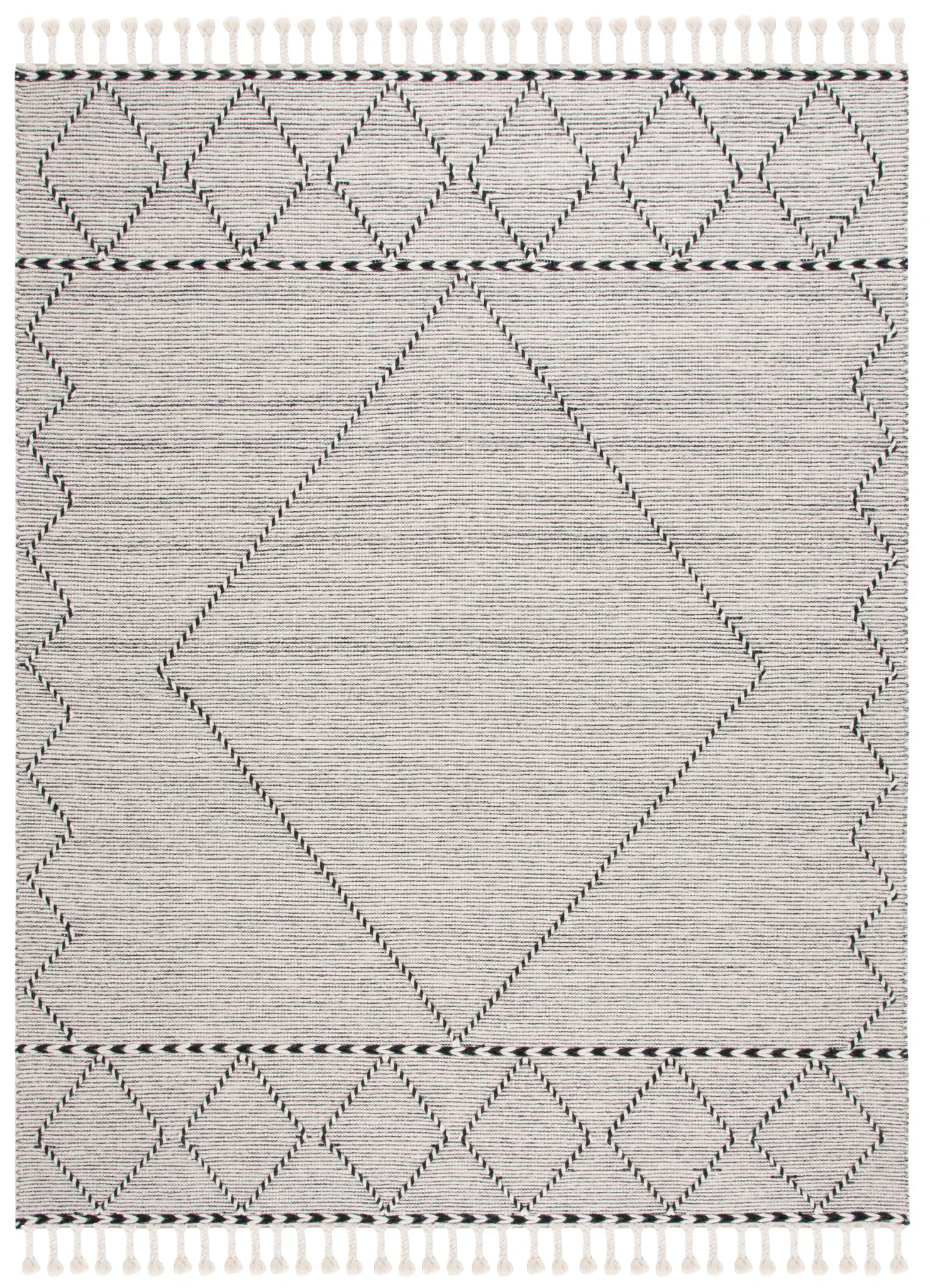 Vermont Large Diamond Hand-Woven Wool Rug
