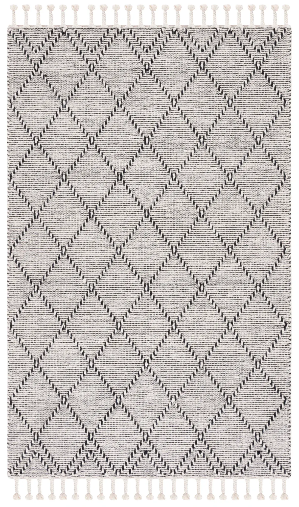 Vermont Thin Diamond Trellis Hand-Woven Wool Rug