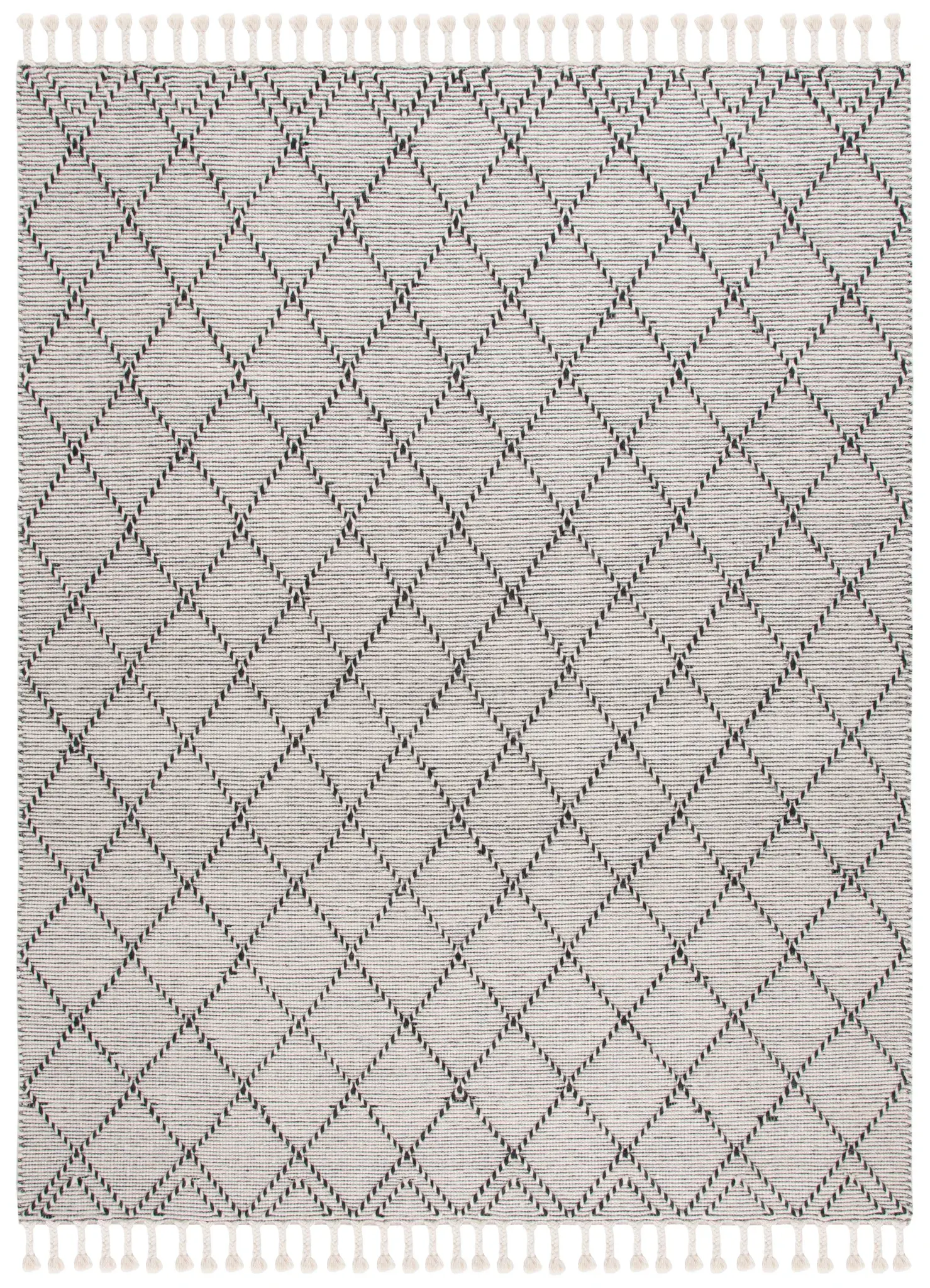 Vermont Thin Diamond Trellis Hand-Woven Wool Rug