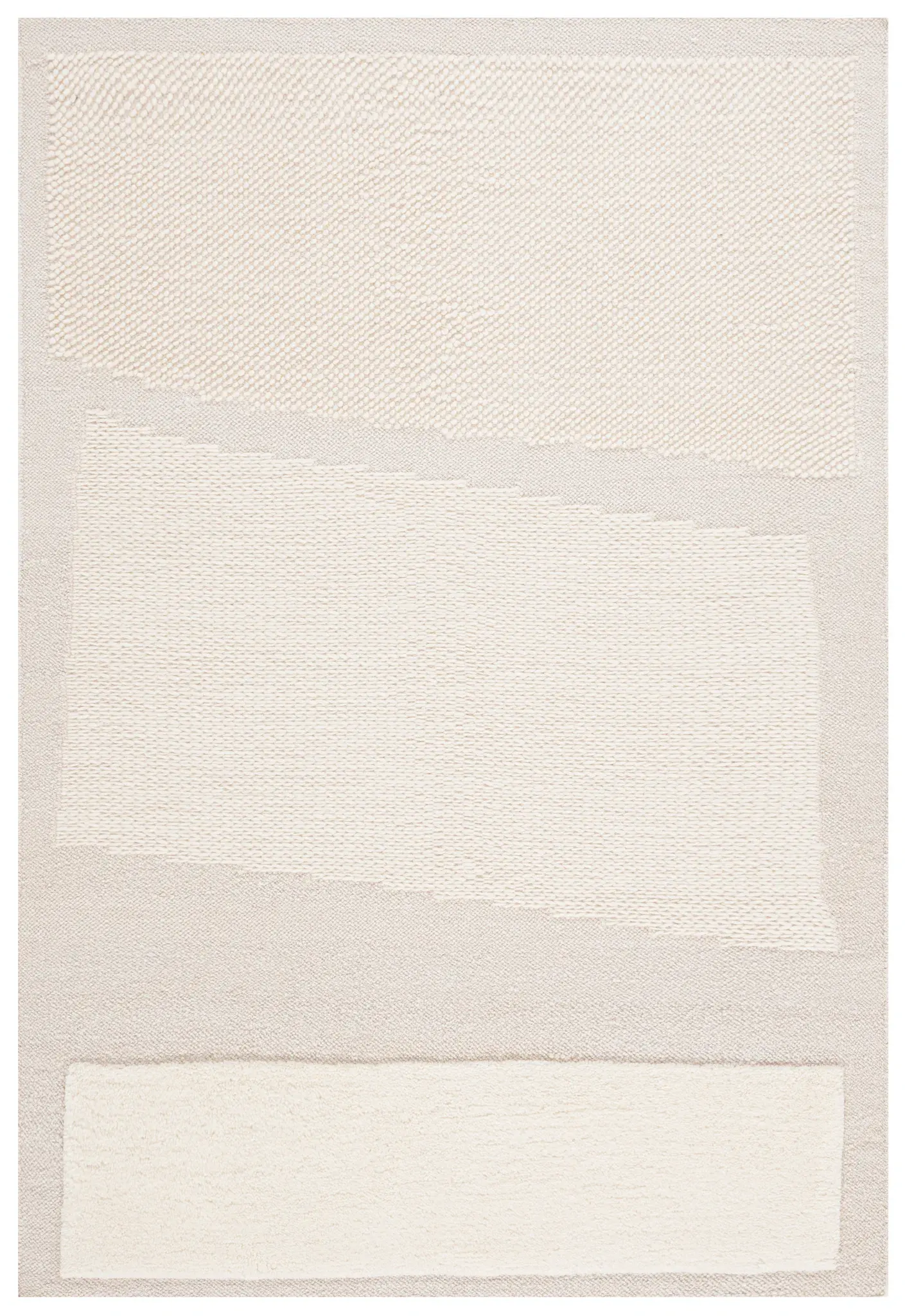 Vermont Textured Blocks Hand-Woven Wool Rug