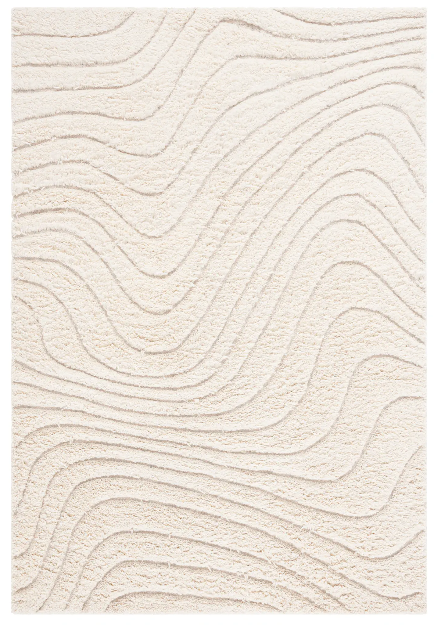Vermont Carved Wave Hand-Woven Wool Rug