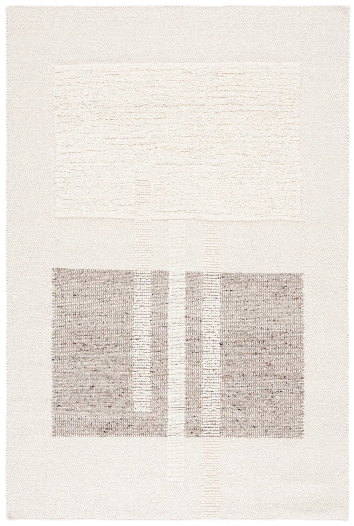 Vermont Color-Block Hand-Woven Wool Rug
