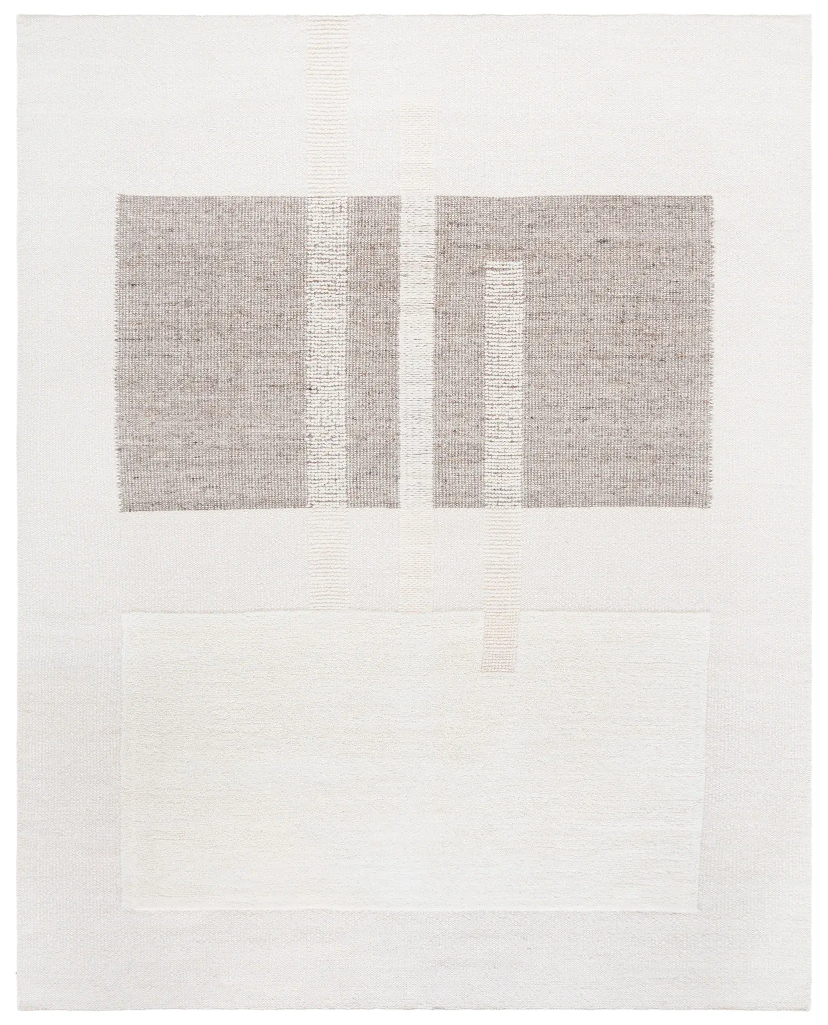 Vermont Color-Block Hand-Woven Wool Rug