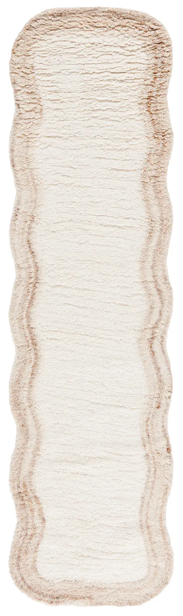 Vermont Scalloped Border Shag Wool Rug