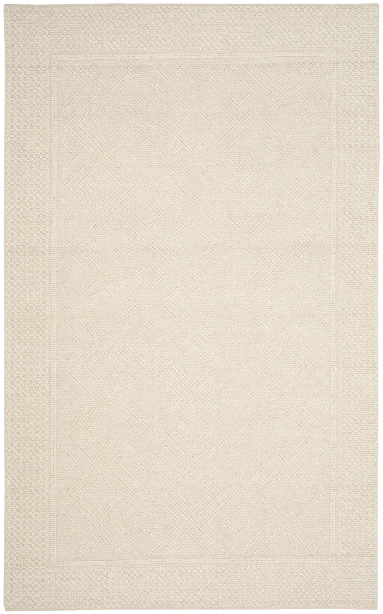 Vermont Diamond Border Hand-Woven Rug