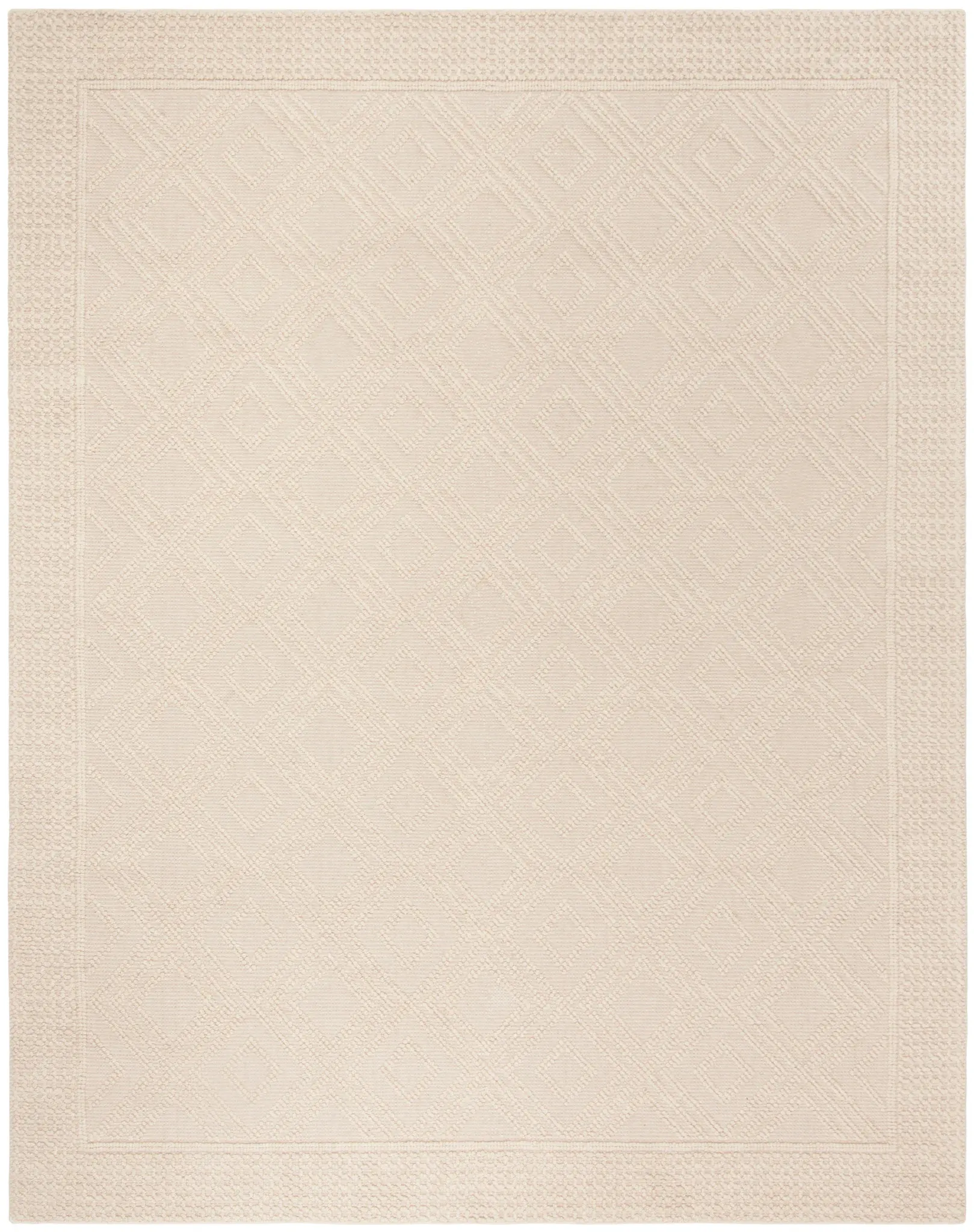 Vermont Diamond Border Hand-Woven Rug