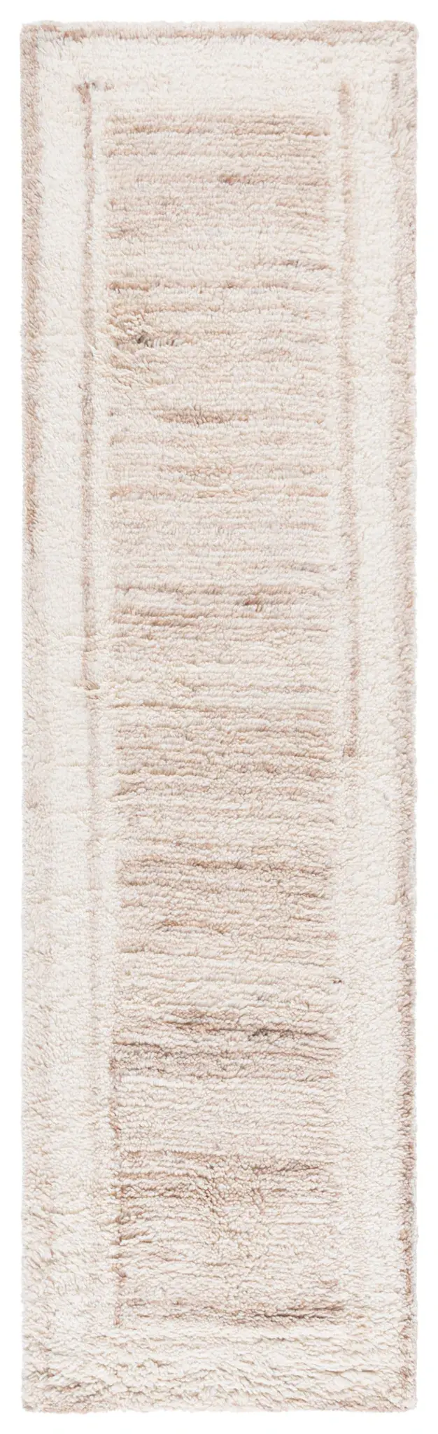 Vermont Striped Border Hand-Tufted Wool Rug