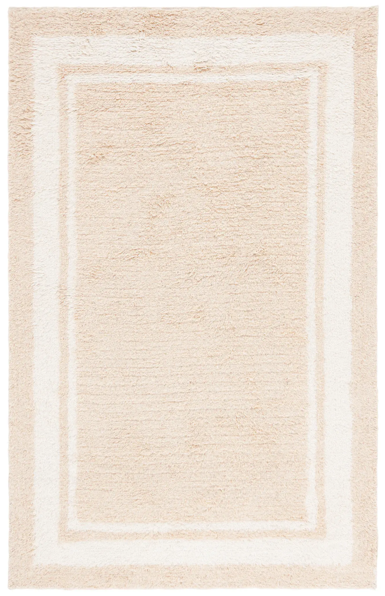 Vermont Striped Border Hand-Tufted Wool Rug