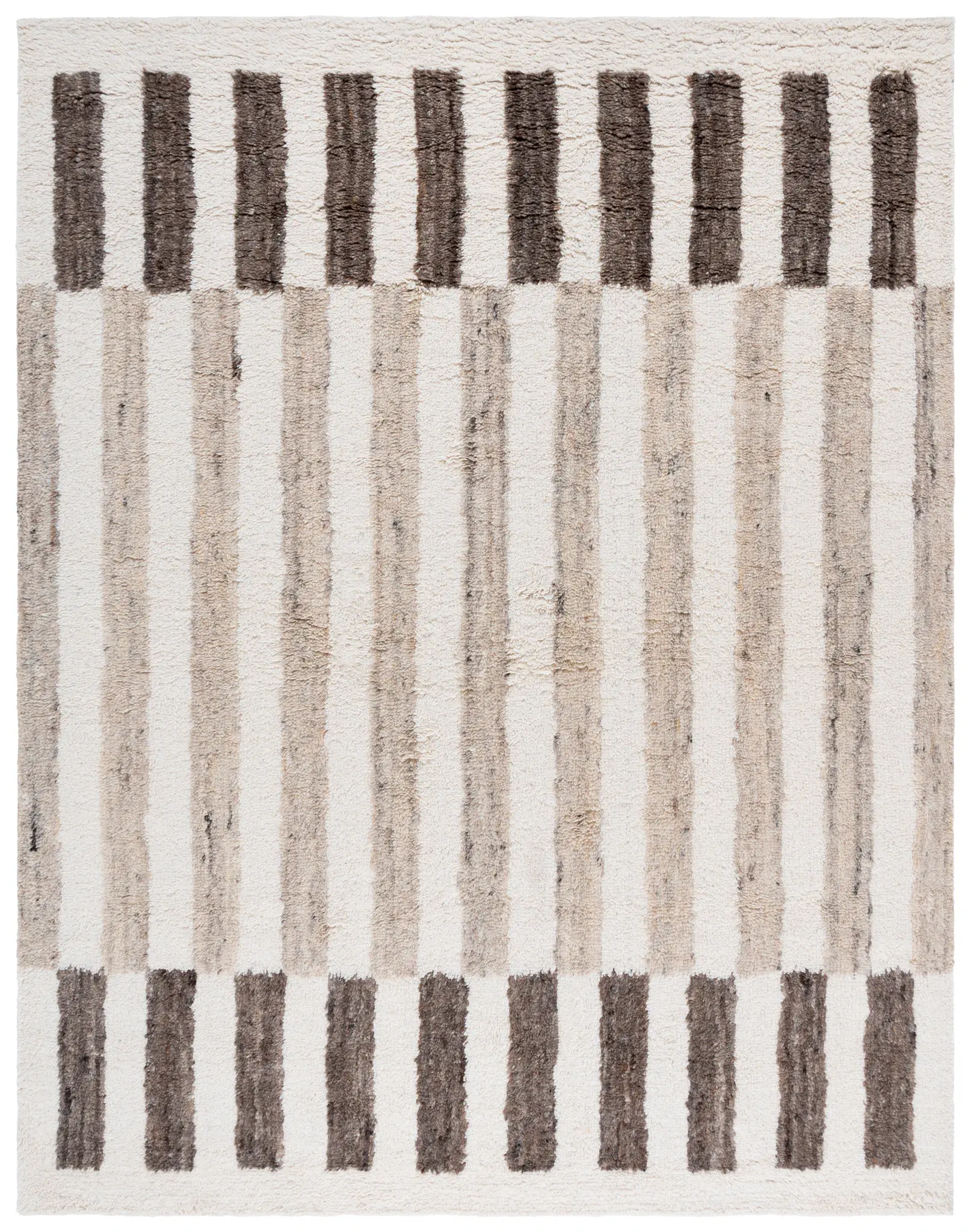 Vermont Banded Stripe Hand-Tufted Wool Rug