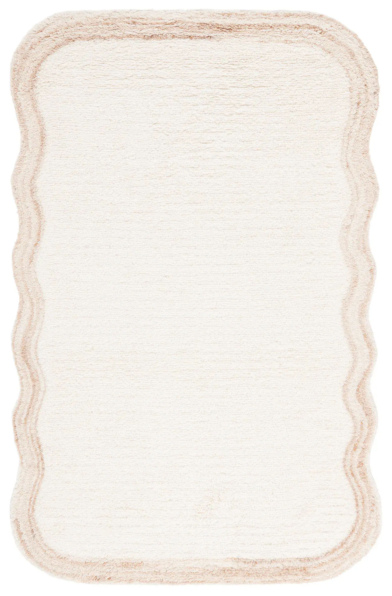 Vermont Scalloped Border Hand-Tufted Wool Rug