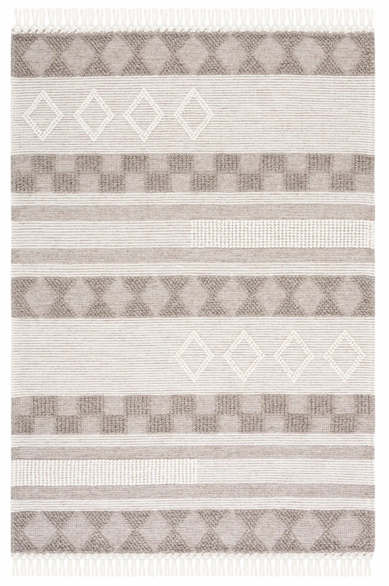 Vermont Kaden Banded Geometric Hand-Loomed Wool Rug