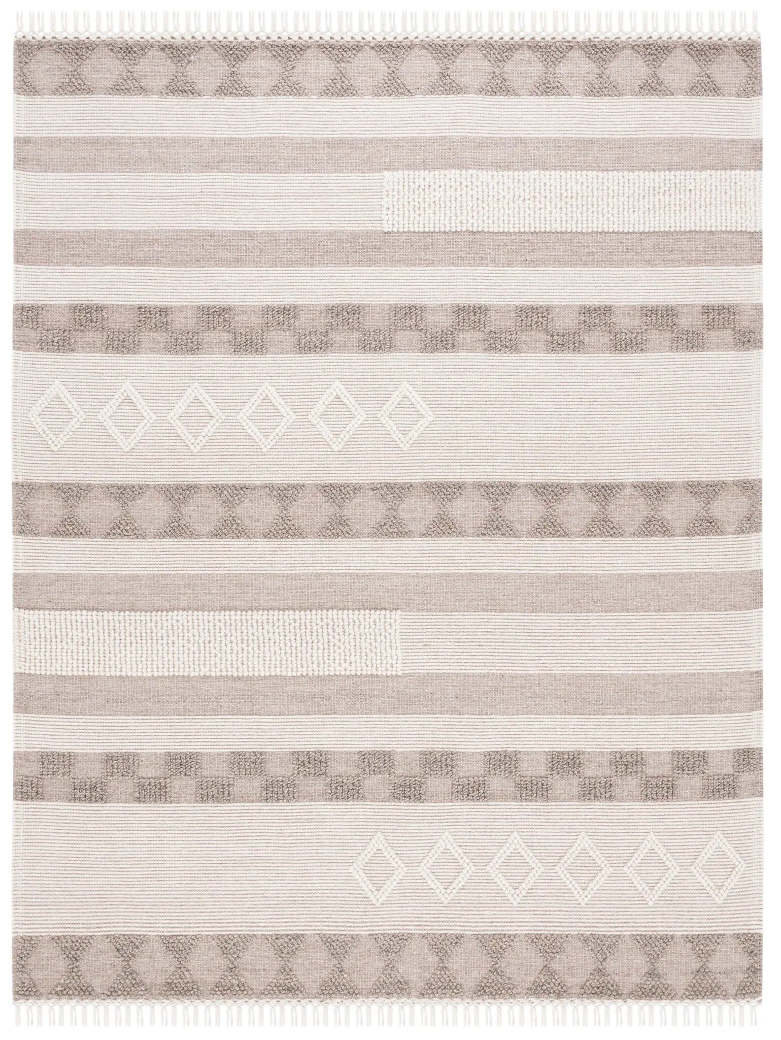 Vermont Kaden Banded Geometric Hand-Loomed Wool Rug