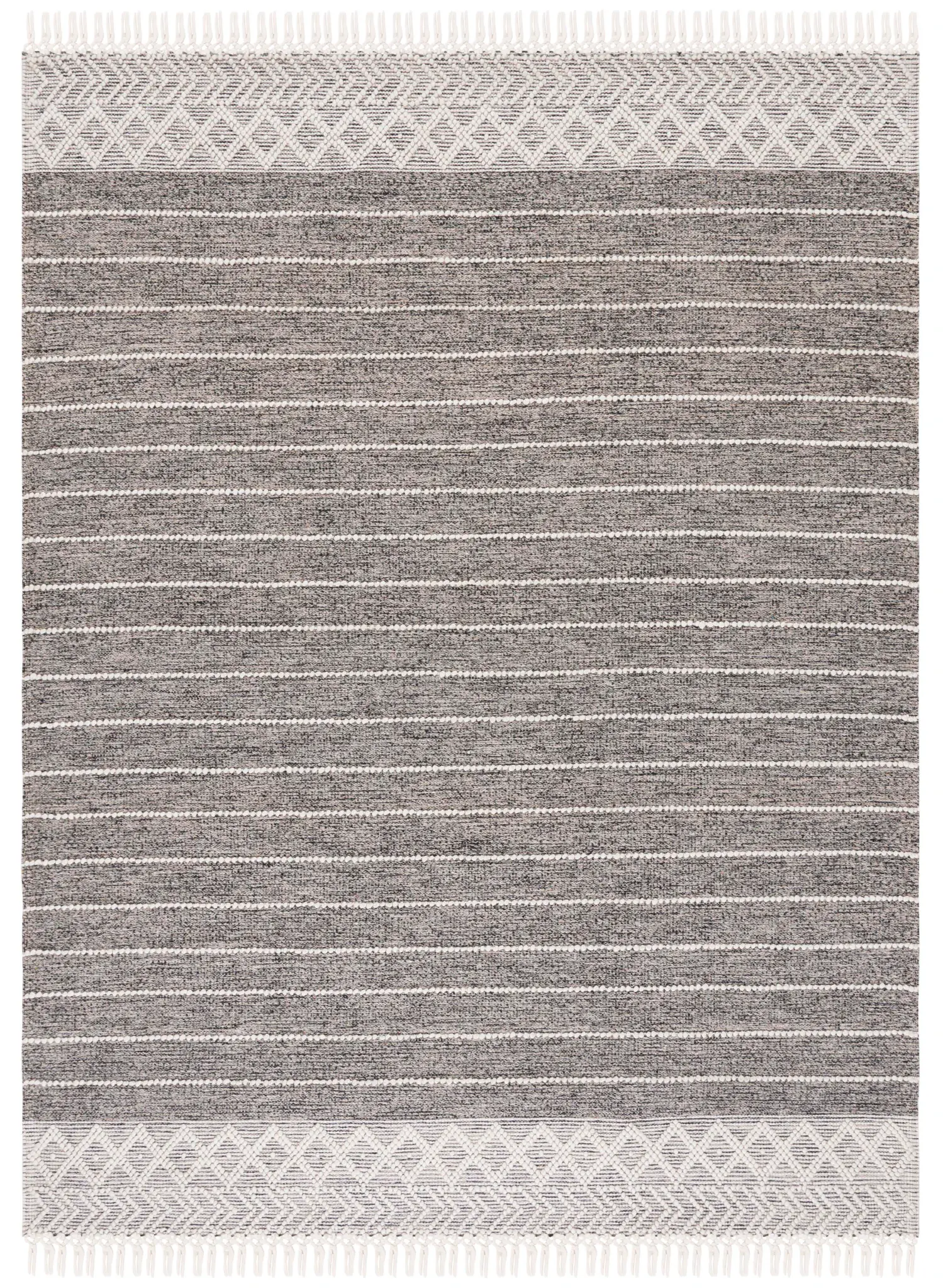 Vermont Striped Chevron Hand-Loomed Wool Rug