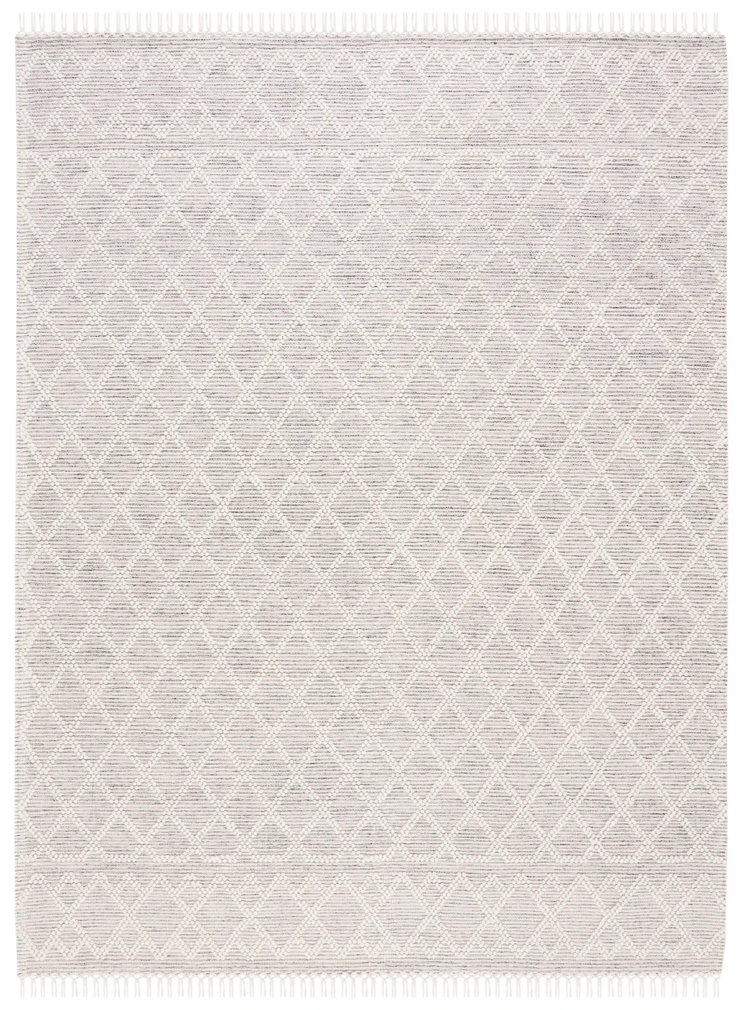 Vermont Banded Diamond Lattice Hand-Loomed Wool Rug