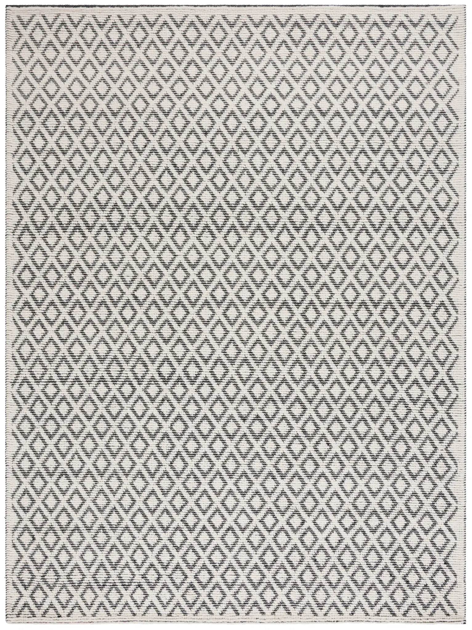 Vermont Diamond Lattice Hand-Woven Wool Rug