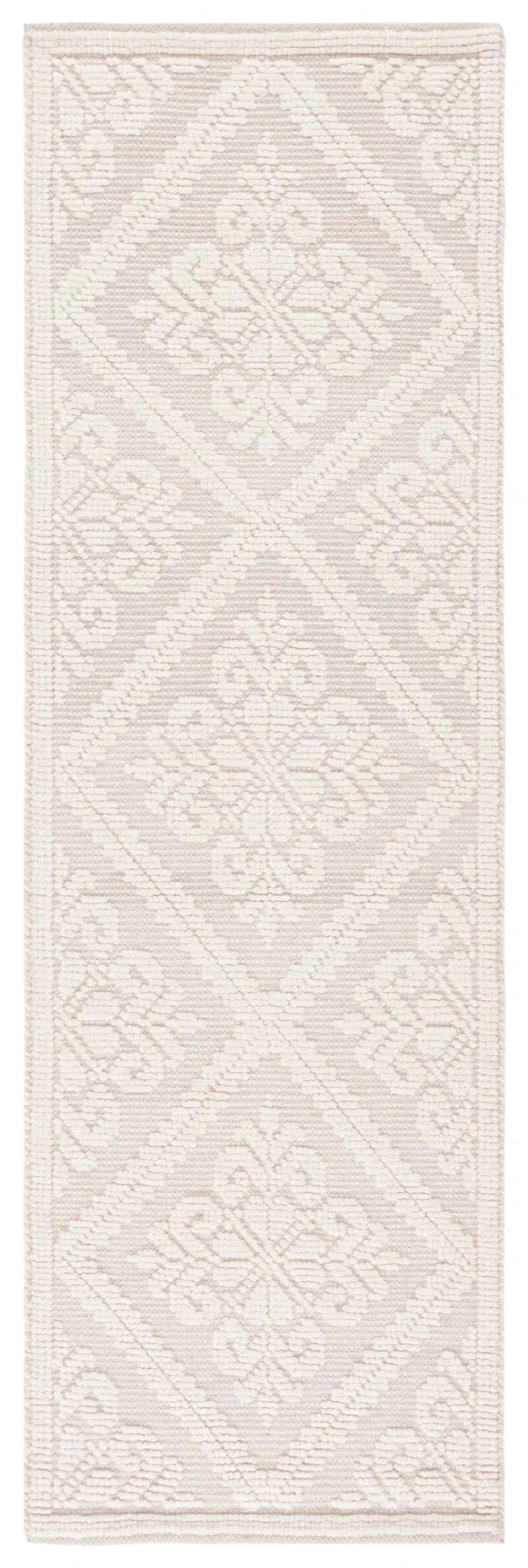 Vermont Floral Diamond Hand-Woven Wool Rug