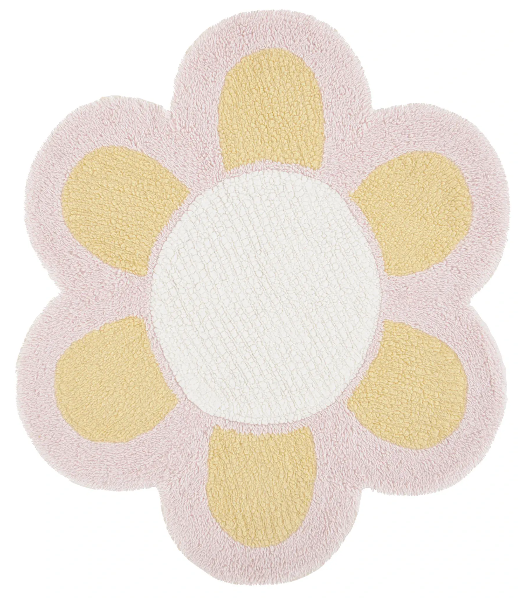 Vermont Shaped Flower Wool Washable Rug