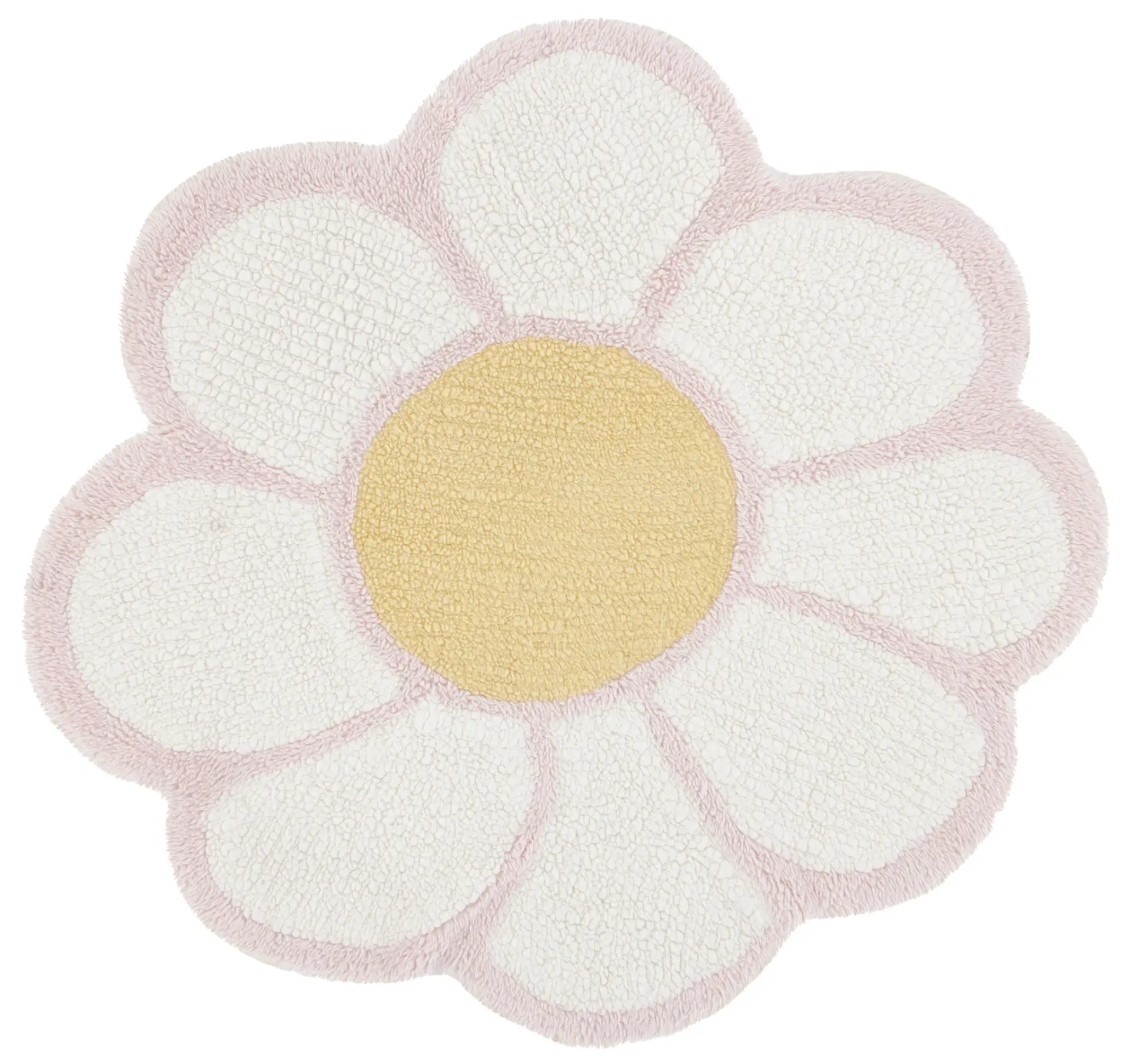 Vermont Flower Shaped Wool Washable Rug