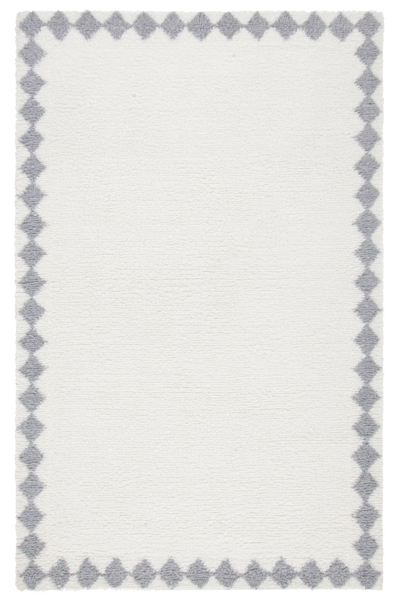 Vermont Diamond Border Hand-Tufted Wool Rug