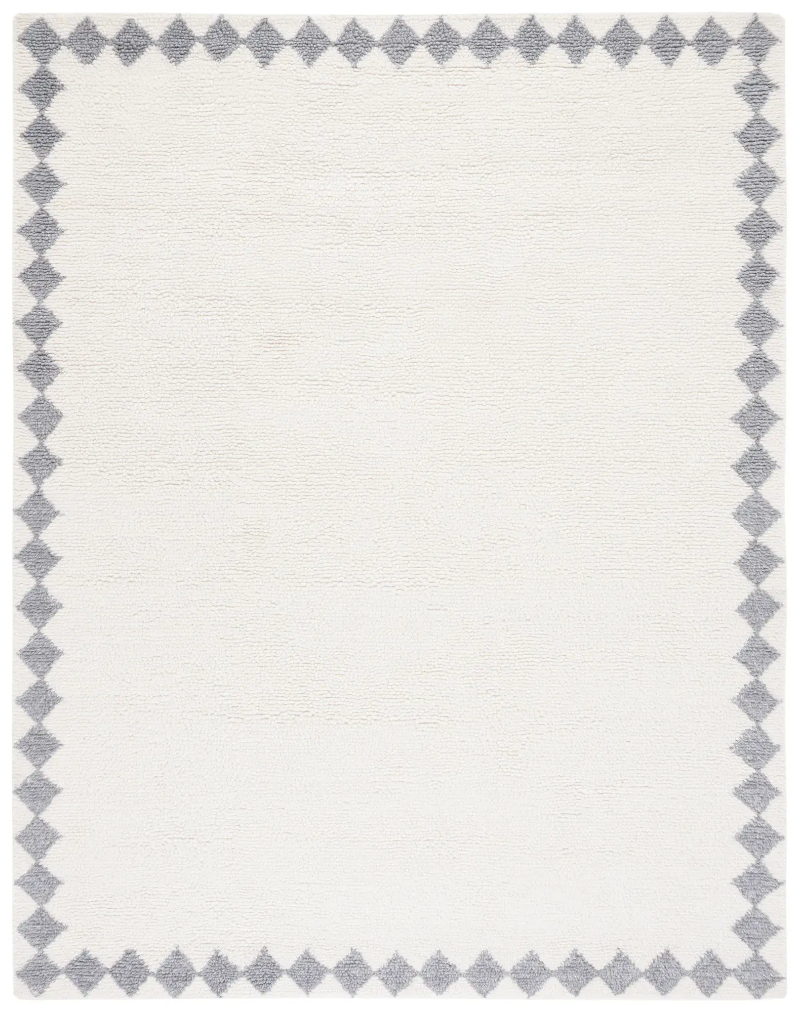 Vermont Diamond Border Hand-Tufted Wool Rug