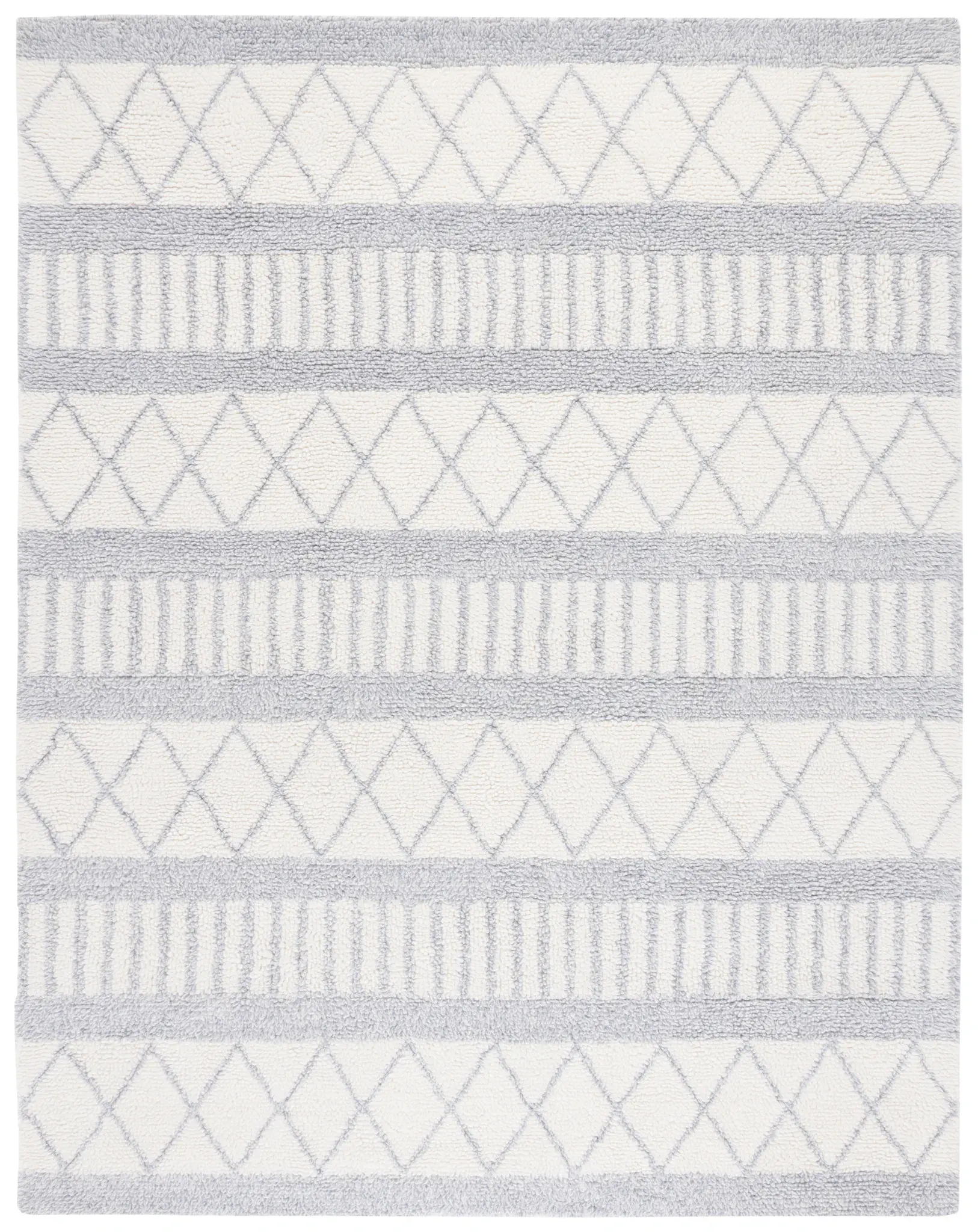 Vermont Diamond Stripe Hand-Tufted Wool Rug