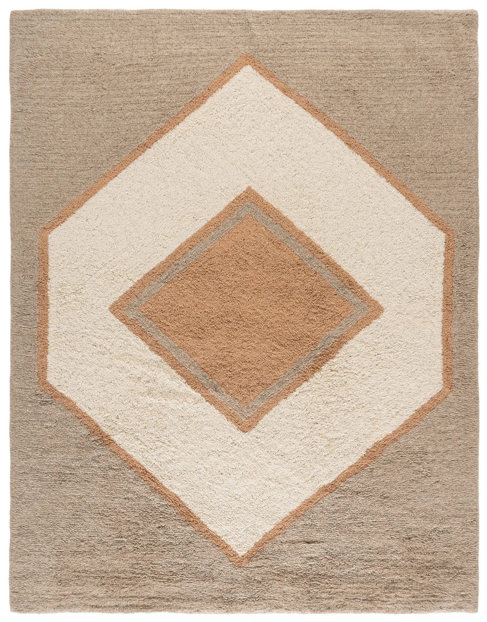 Vermont Concentric Diamond Hand-Tufted Wool Rug