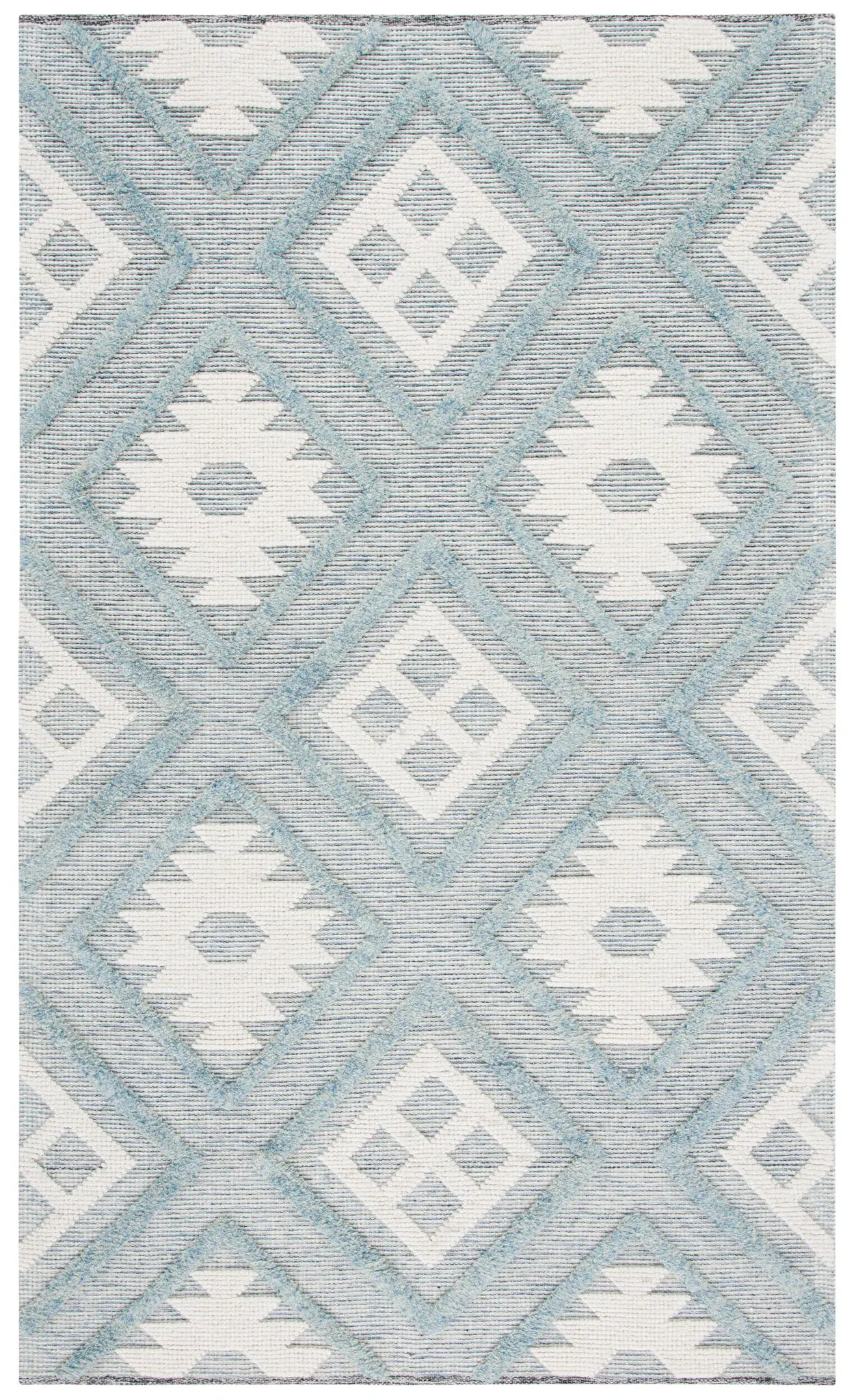 Vermont Geometric Diamond Hand-Loomed Wool Rug