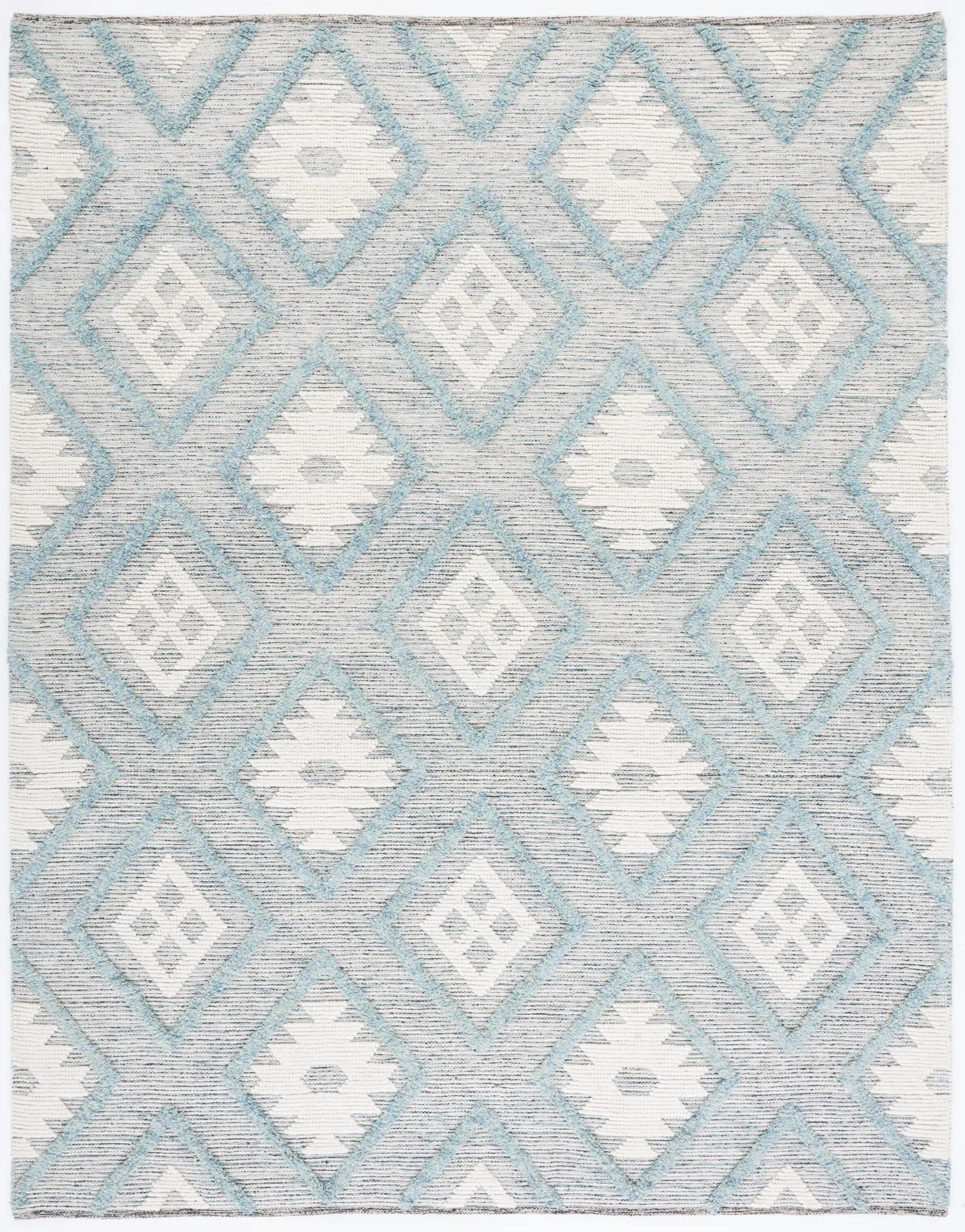 Vermont Geometric Diamond Hand-Loomed Wool Rug