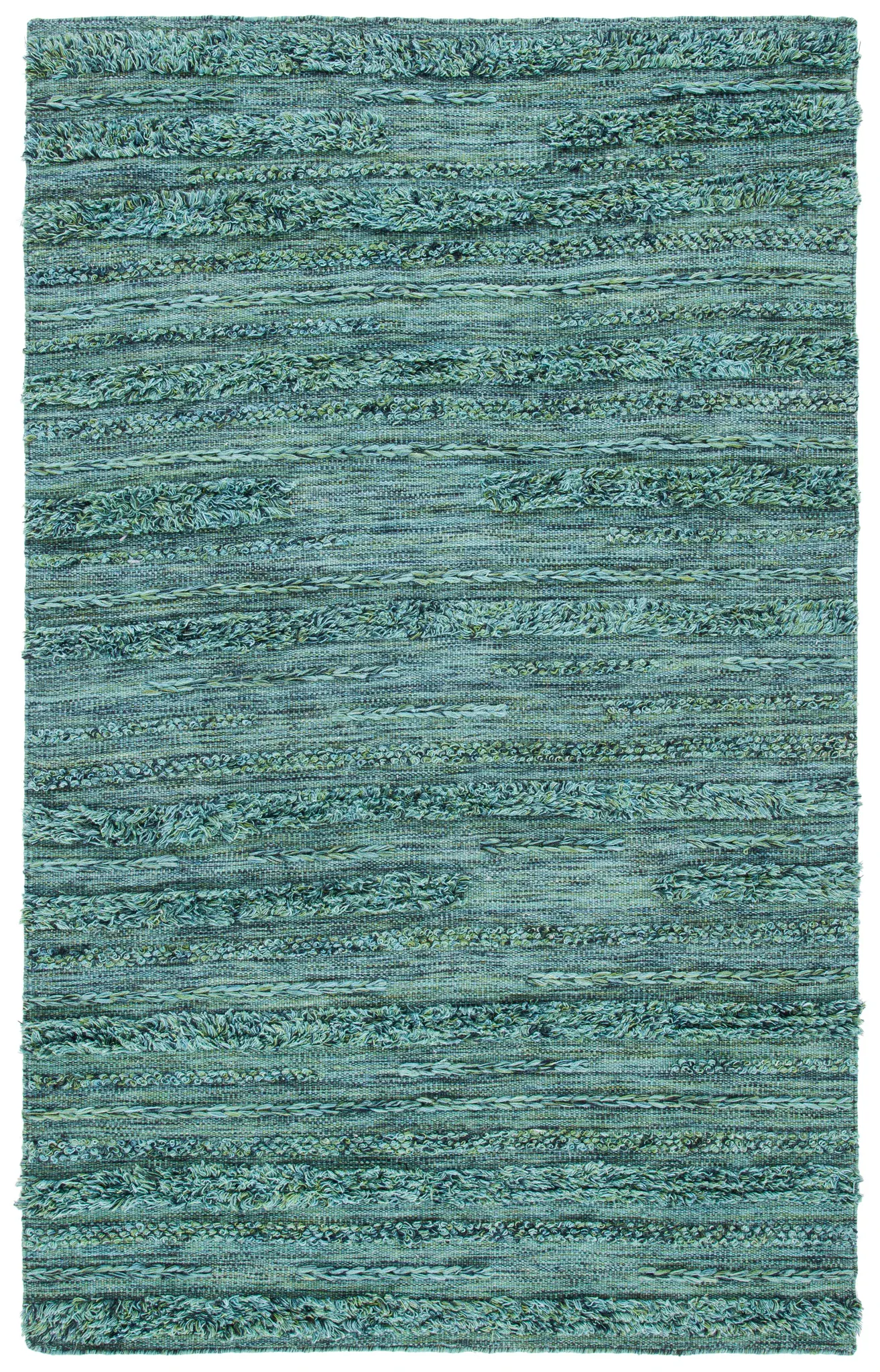 Vermont Textured Striped Hand-Woven Wool Rug