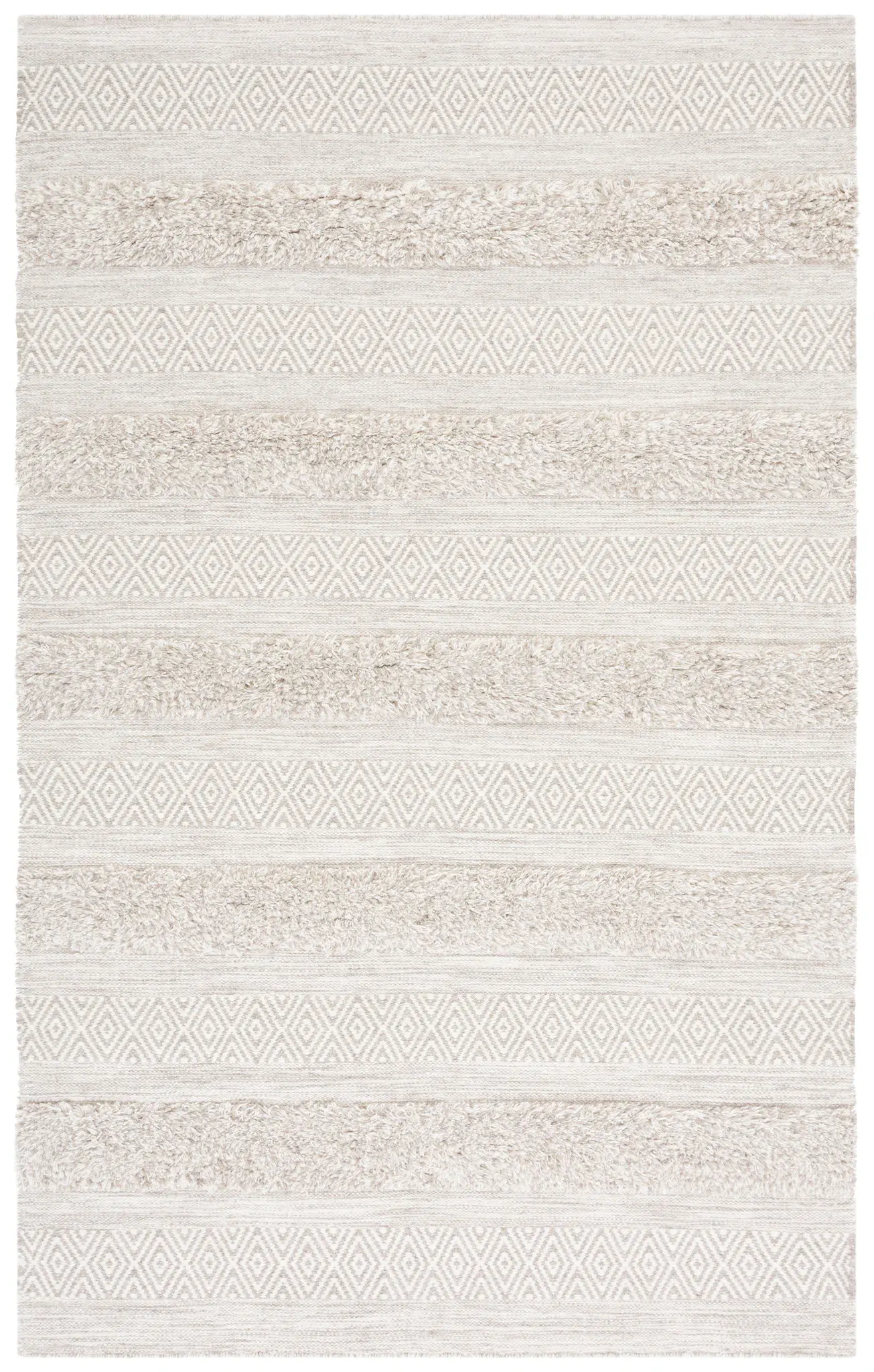 Vermont Diamond Stripe Hand-Woven Wool Rug