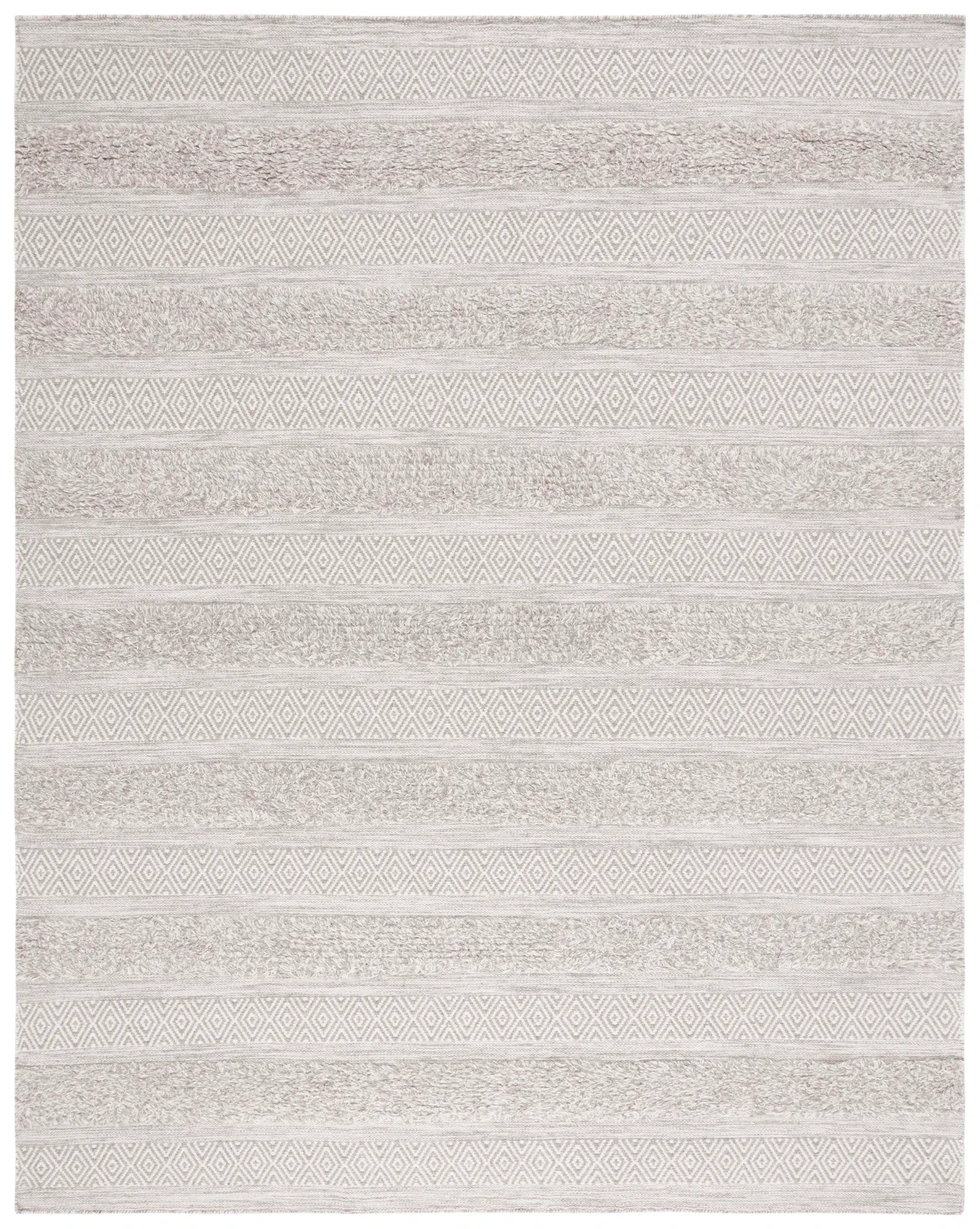 Vermont Diamond Stripe Hand-Woven Wool Rug