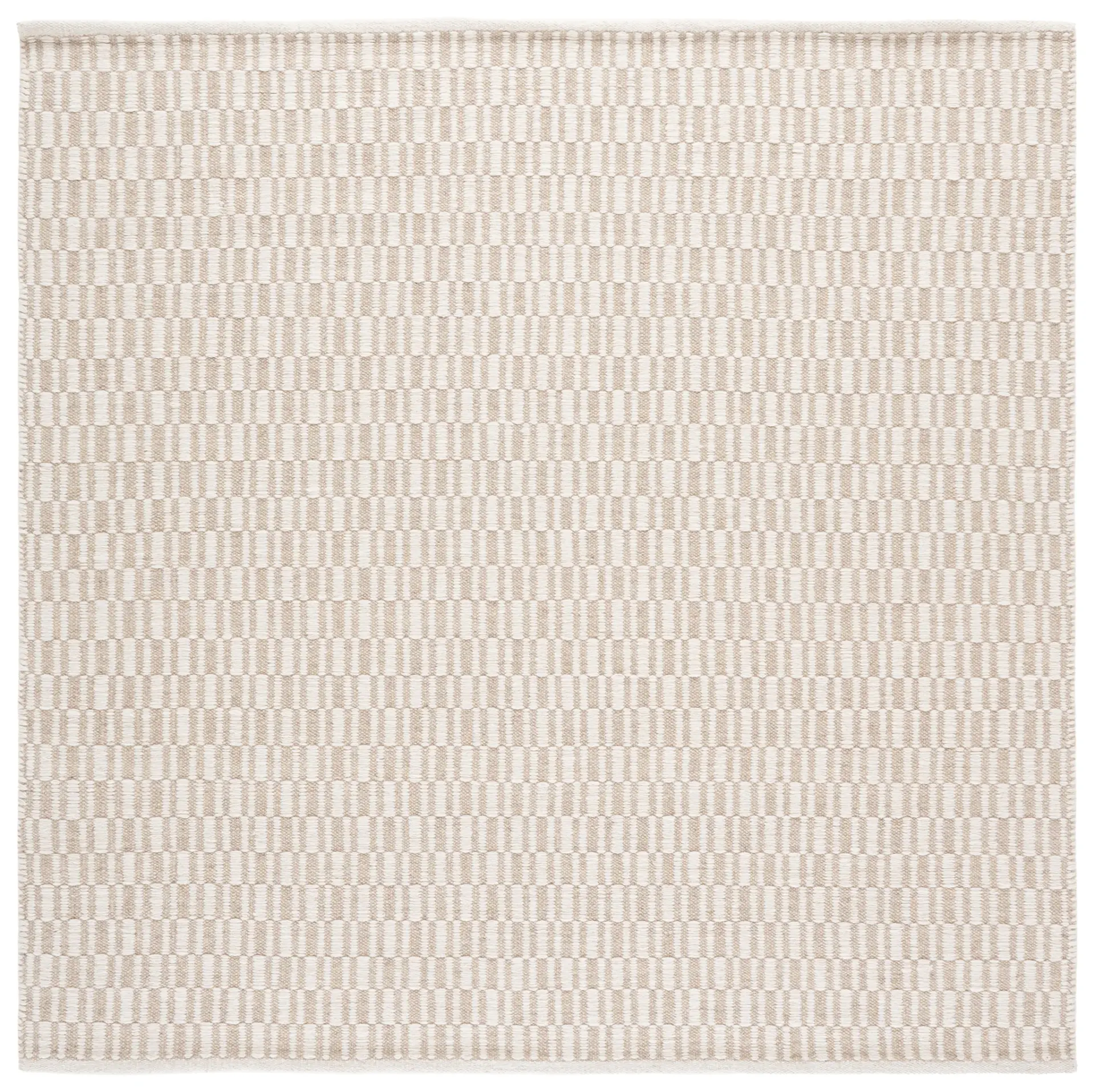 Vermont Checkered Hand-Woven Wool Rug