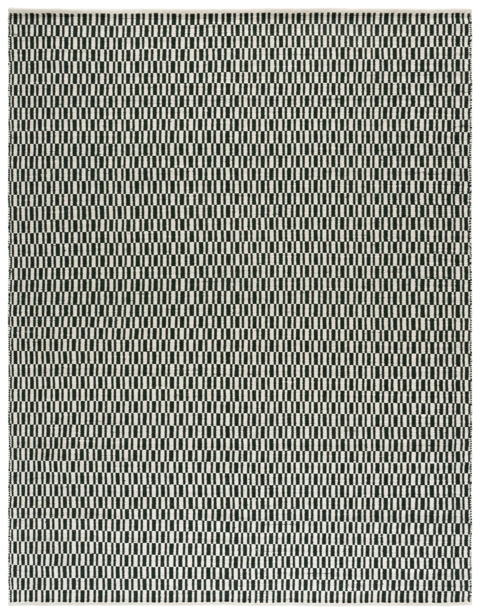 Vermont Checkered Hand-Woven Wool Rug