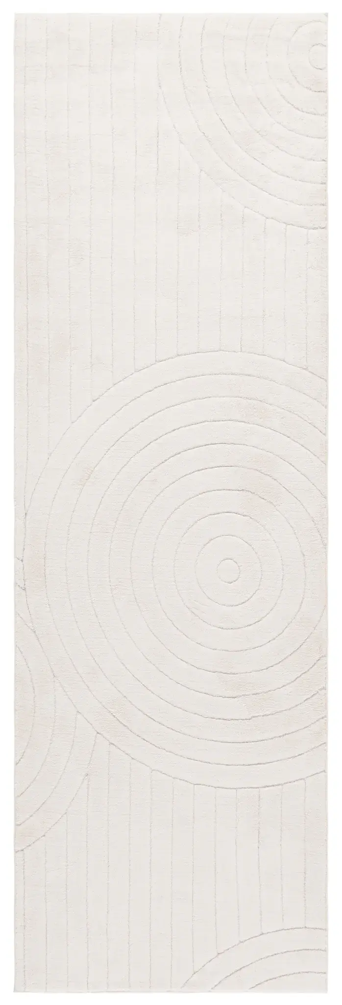 Versailles Carved Circles Washable Rug