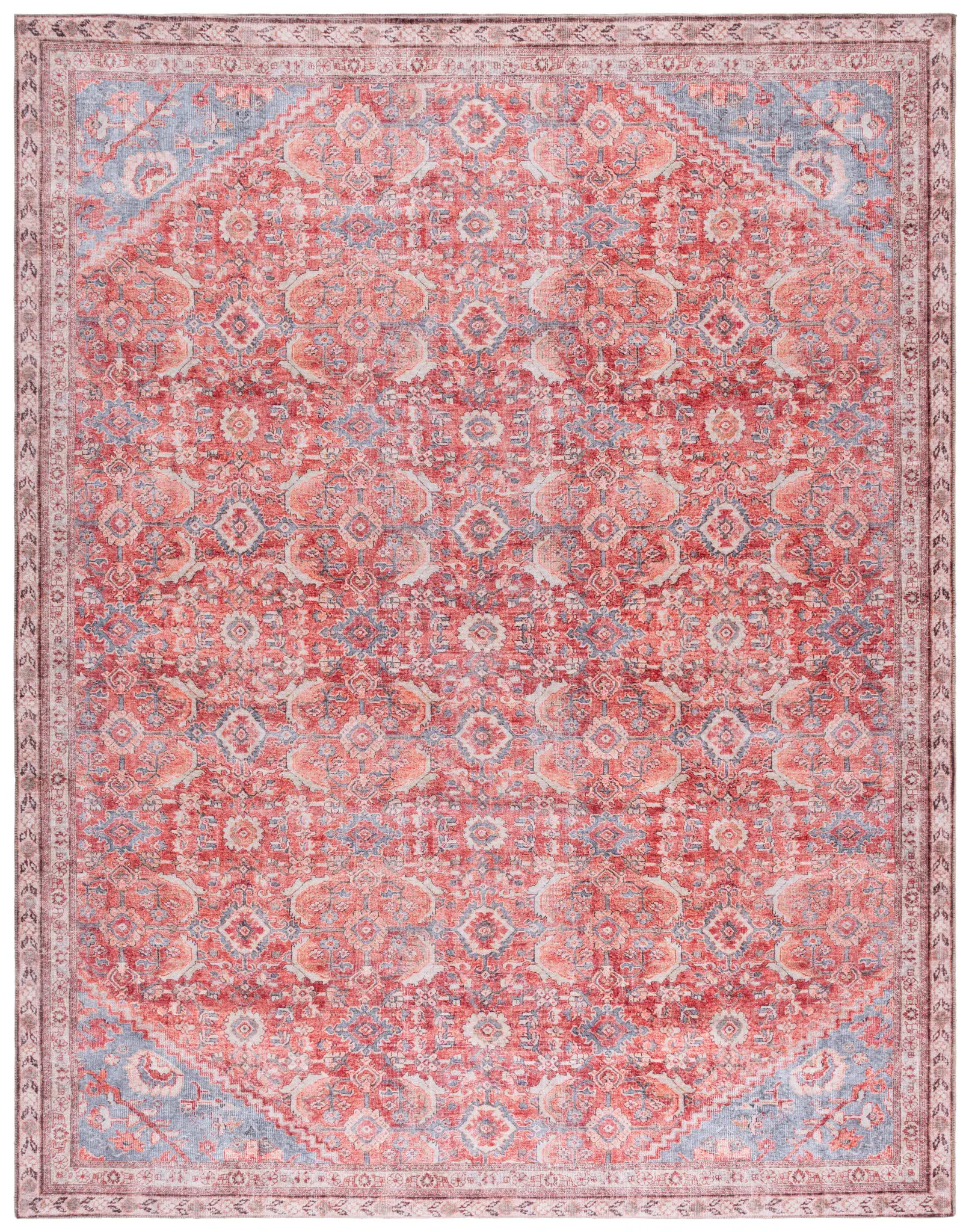 Vintage Serapi Persian Allover Washable Rug