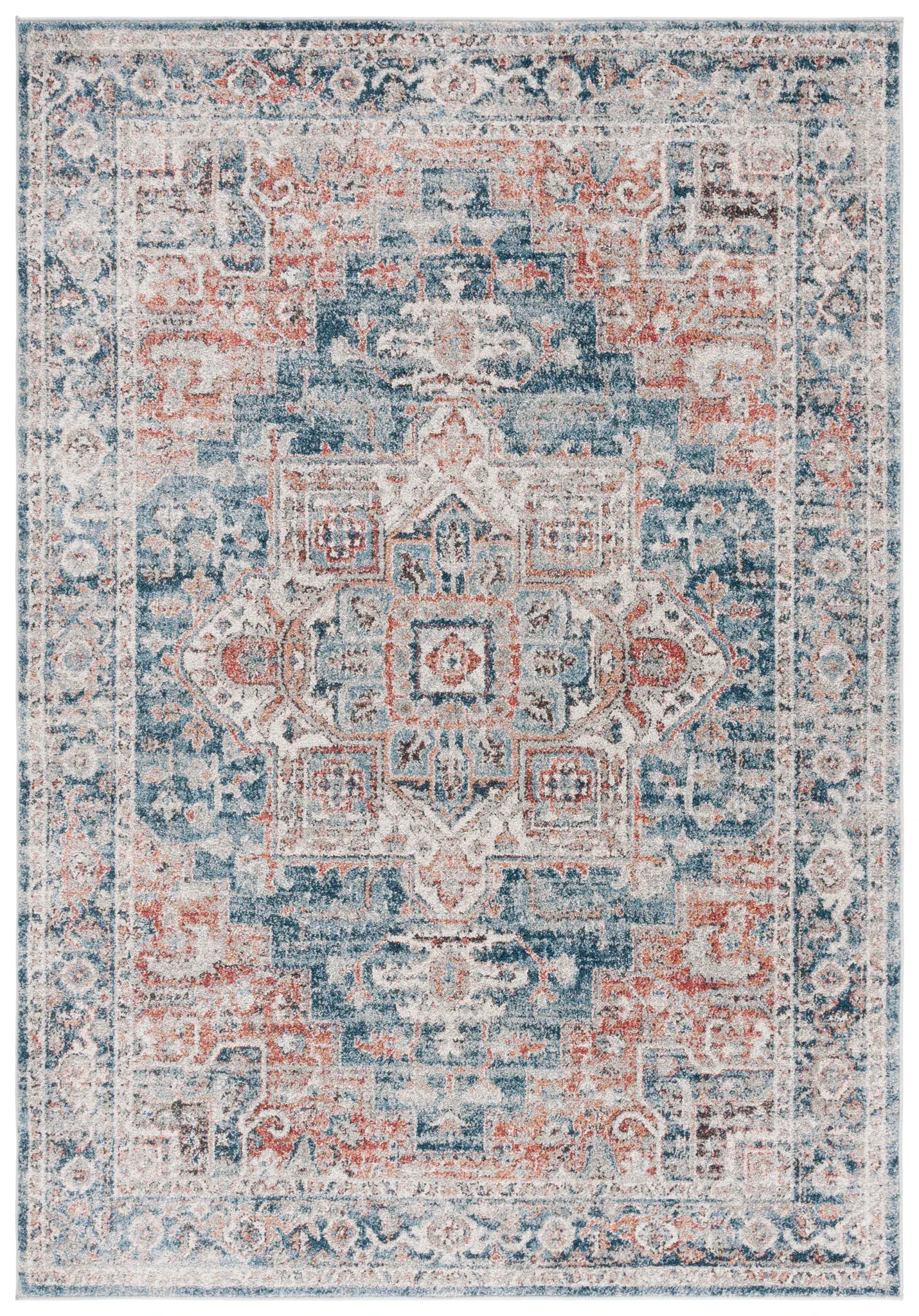 Vintage Tabriz Traditional Medallion Rug