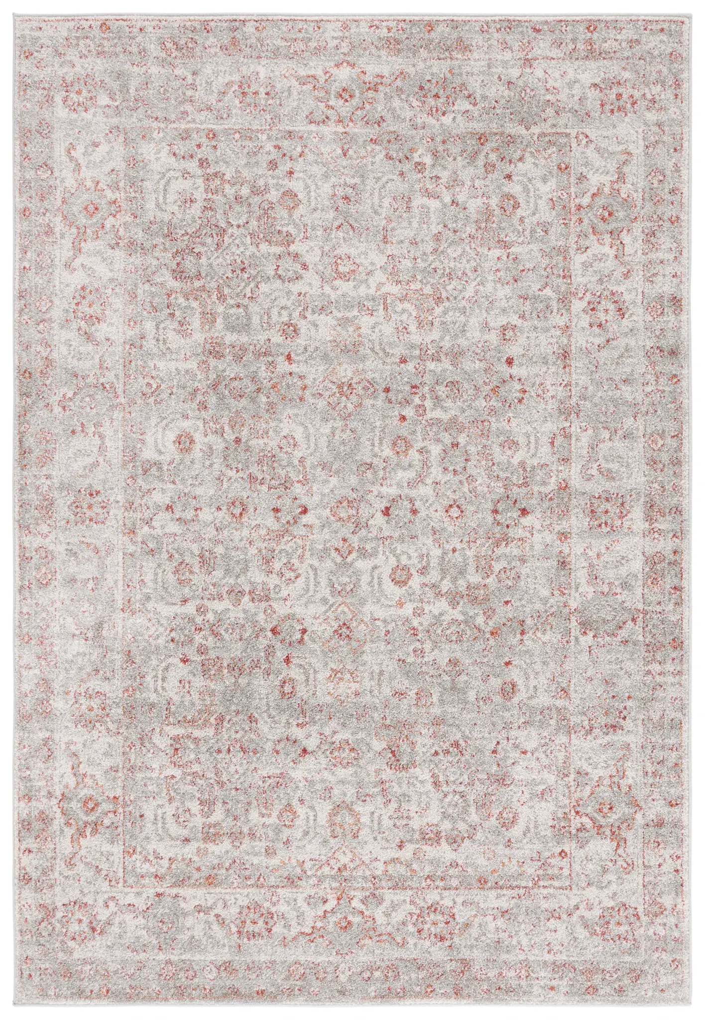 Vintage Tabriz Floral Bordered Rug